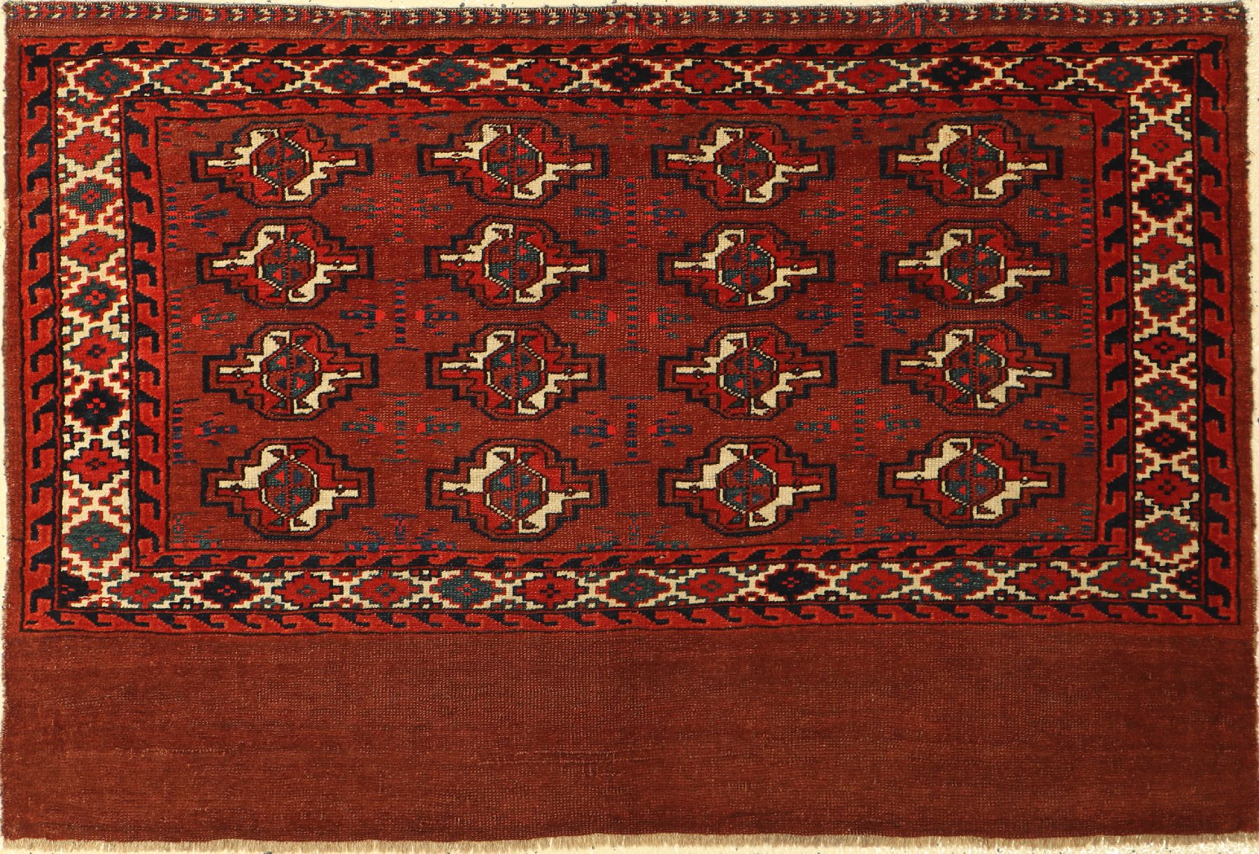 Yomud "Tschowal" antik, Turkmenistan, um 1890, Wolle auf Wolle, ca. 112 x 76 cm, EHZ: 2-3, feine Qualität