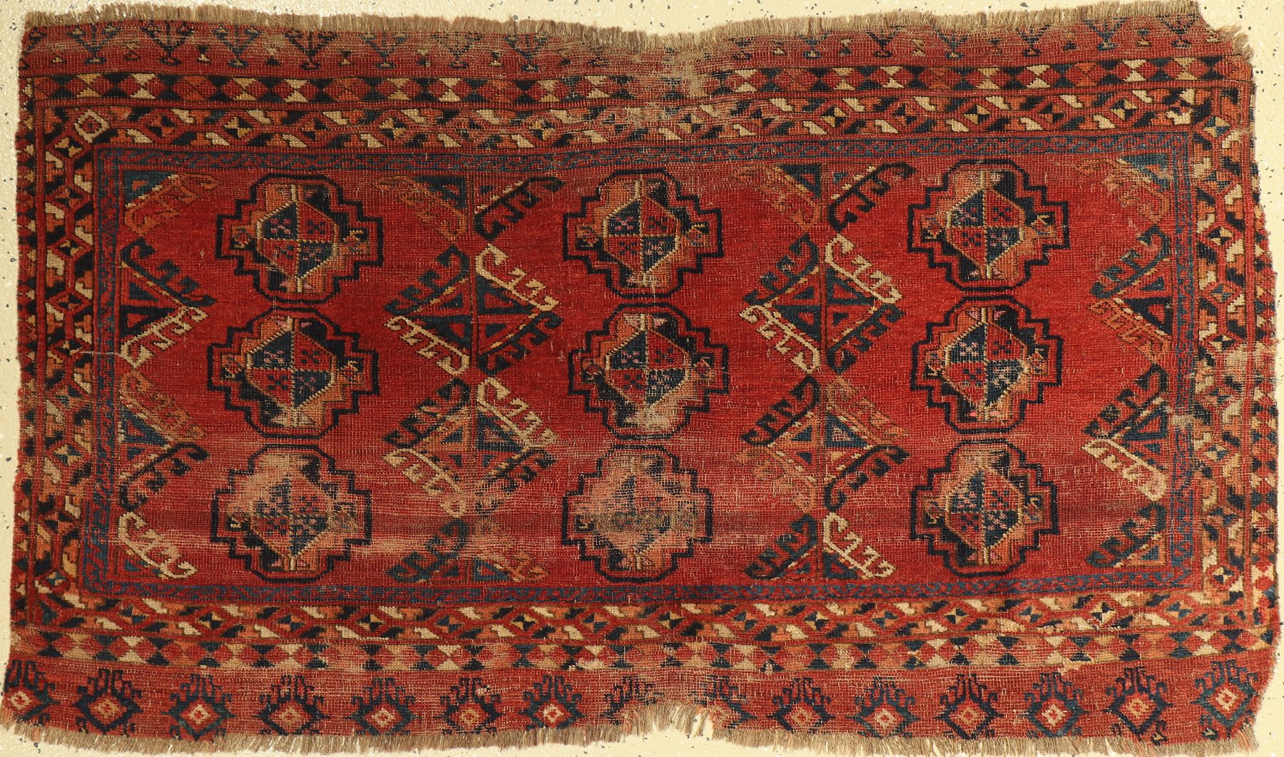 Früher Ersari "Tschowal" antik, Turkmenistan, 1.Hälfte 19.Jhd., Wolle auf Wolle, ca. 137 x 78 cm, EHZ: (Alters und Gebrauchsspuren), ...