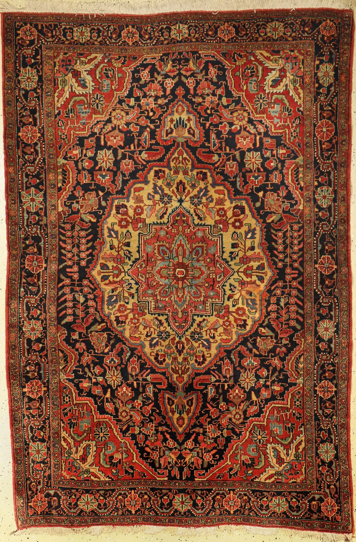 Djosan alt, Persien, um 1950, Wolle auf Baumwolle, ca. 195 x 133 cm, EHZ: 2-3, (fachkundig gereinigt)