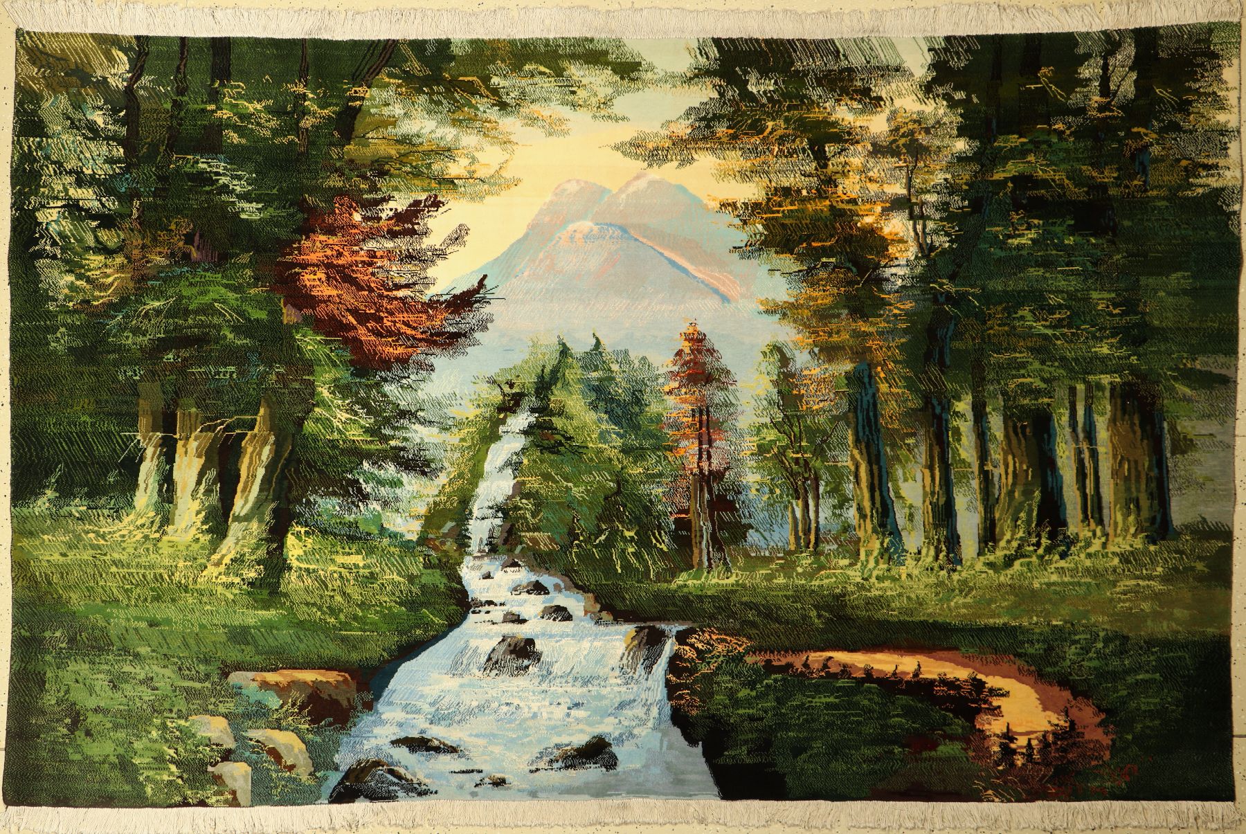 Täbriz fein(50 Jaj), Persien, ca. 40 Jahre,Korkwolle mit Seide, ca. 297 x 188 cm, EHZ: 1-2
