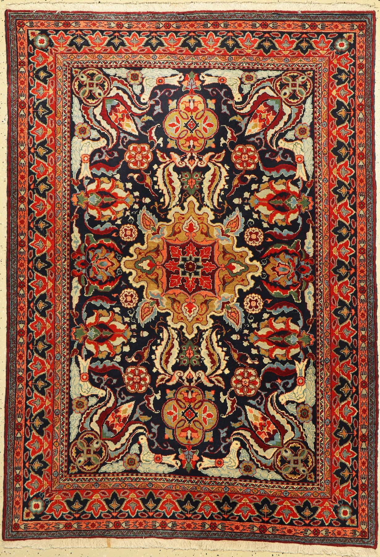 Waramin antik, Persien, um 1920/1930, Wolleauf Baumwolle, ca. 195 x 135 cm, EHZ: 1-2 (gereinigt)