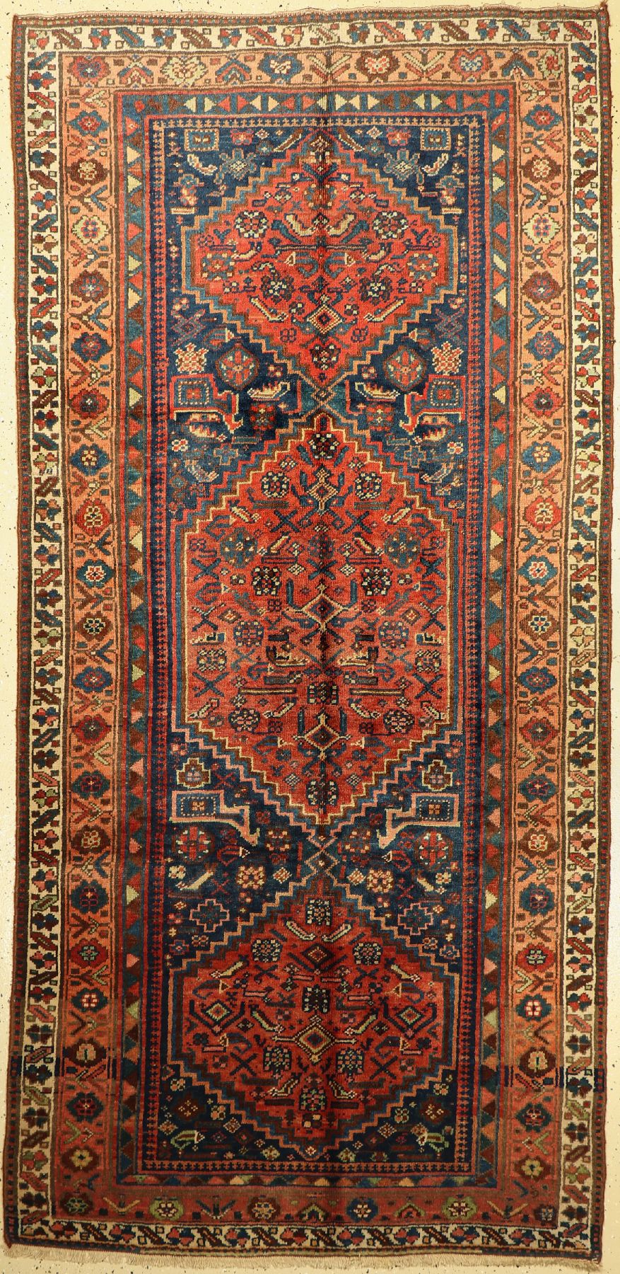 Kordi Bidjar antik, Persien, um 1920, Wolleauf Wolle, ca. 280 x 133 cm, EHZ: 2-3, (gereinigt)