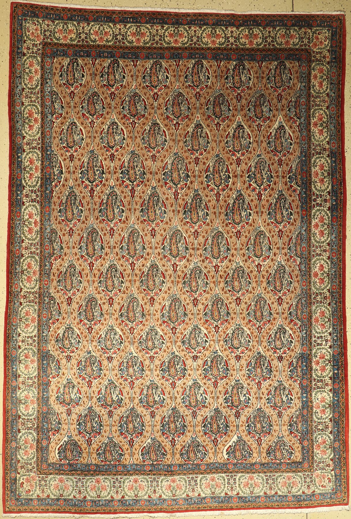 Ghom Kork alt, Persien, ca. 50 Jahre, Korkwolle mit Seide, ca. 331 x 222 cm, EHZ: 3