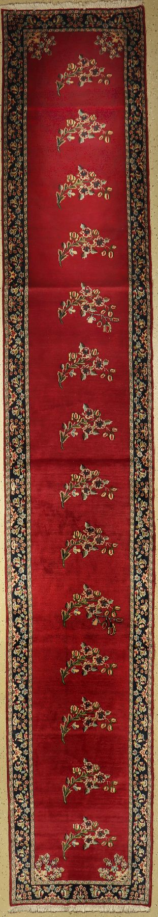 Kerman alt, Persien, ca. 50 Jahre, Wolle auf Baumwolle, ca. 499 x 80 cm, EHZ: 2-3, (gereinigt)