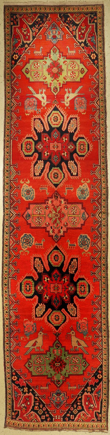 Karabagh Galeri antik, Kaukasus, um 1920, Wolle auf Wolle, ca. 462 x 114 cm, EHZ: 3