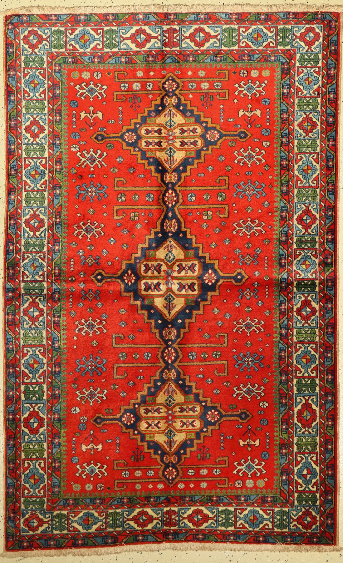 Derbent alt, Kaukasus, ca. 50 Jahre, Wolle auf Baumwolle, ca. 197 x 127 cm, EHZ: 2, (gereinigt)
