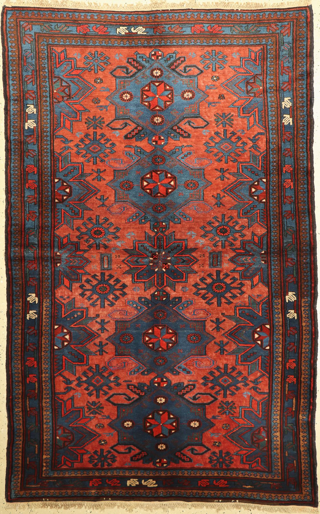 Kazak alt, Kaukasus, um 1940, Wolle auf Wolle, ca. 207 x 130 cm, EHZ: 2, (gereinigt)