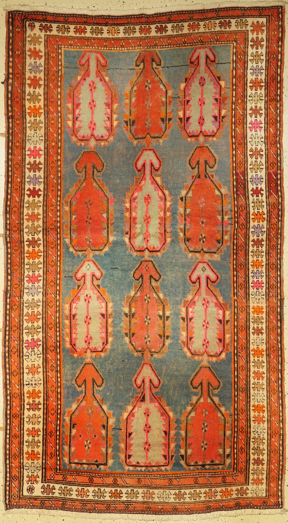 Karabagh antik, Kaukasus, um 1920, Wolle auf Wolle, ca. 226 x 130 cm, EHZ: 4, (gereinigt)