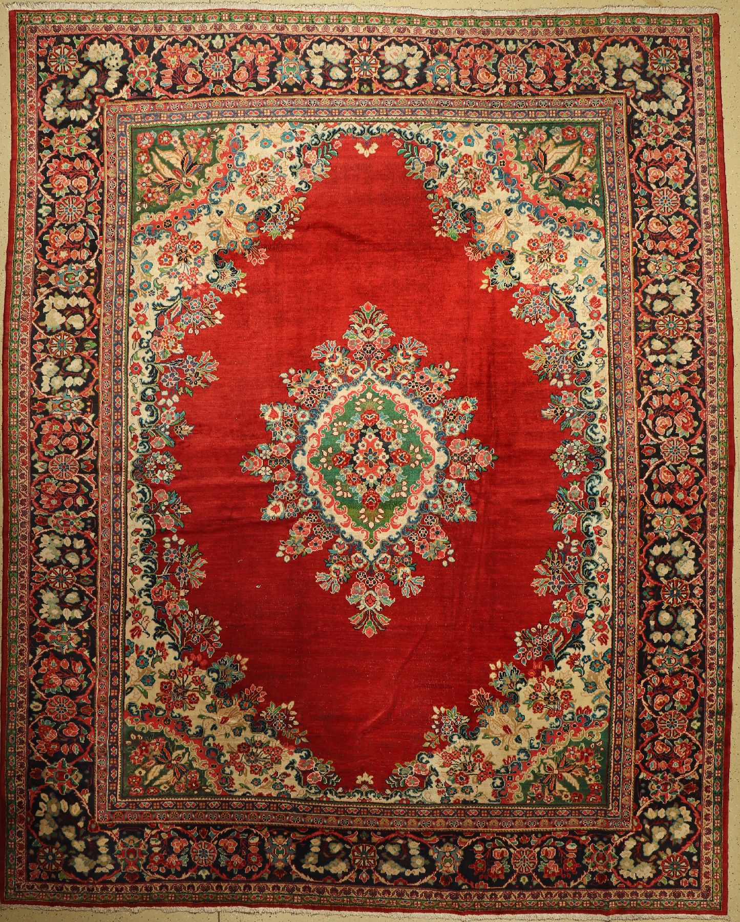 Sarogh Mahal alt, Persien, um 1940, Wolle auf Baumwolle, ca. 422 x 340 cm, EHZ: 3, (gereinigt)