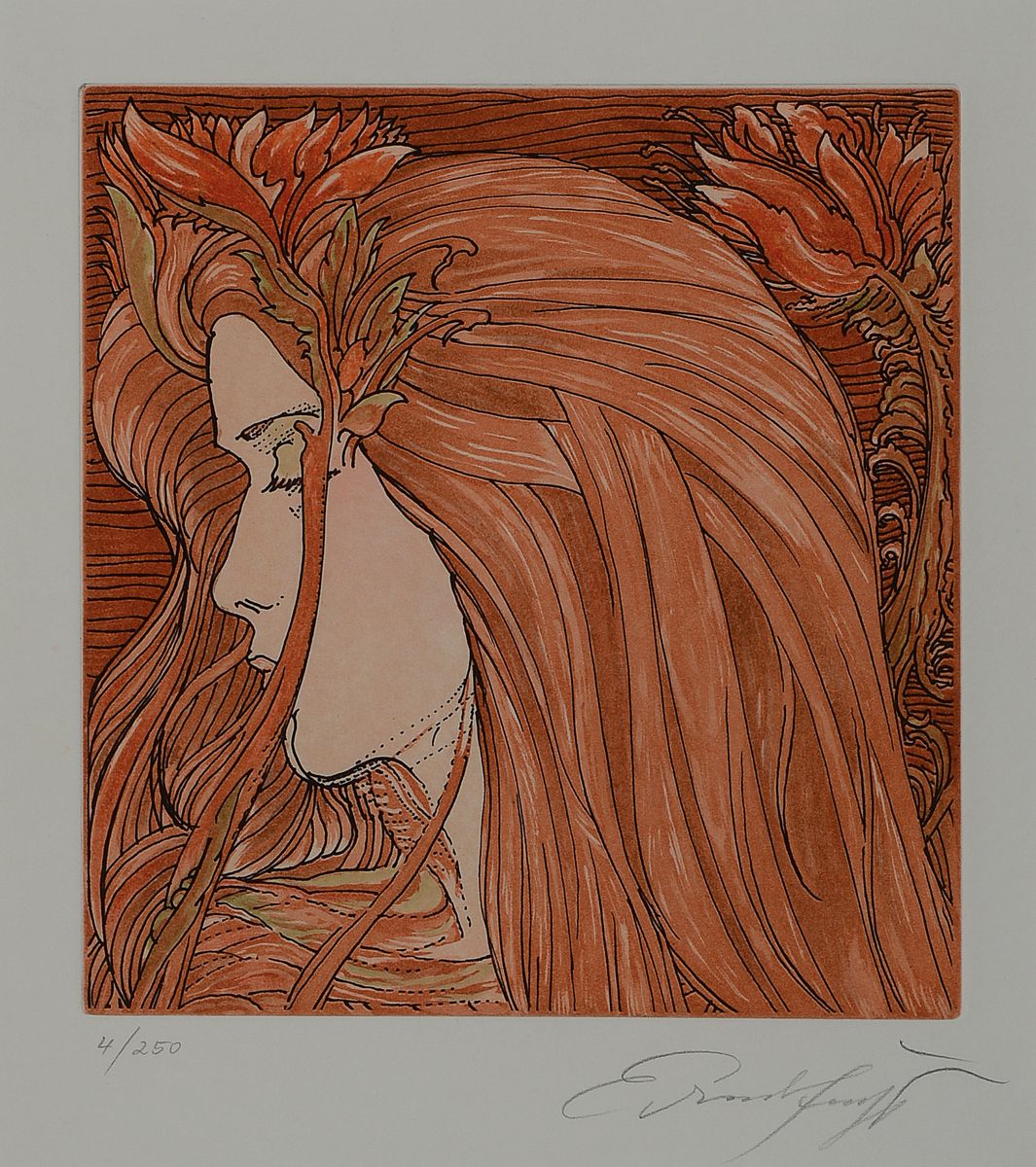 Detail h: Ernst Fuchs, 1930-2015, 5 Farblithographien mit Porträts, alle handsigniert und num., 4x aus 190er Auflage, je ca. 34x33cm, 1x aus 250er Auflage ca. ...
