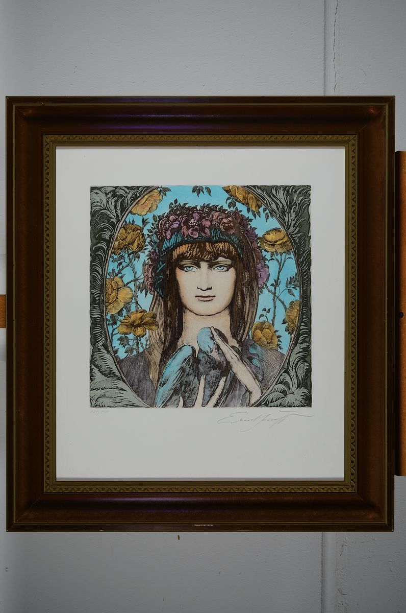 Detail o: Ernst Fuchs, 1930-2015, 5 Farblithographien mit Porträts, alle handsigniert und num., 4x aus 190er Auflage, je ca. 34x33cm, 1x aus 250er Auflage ca. ...
