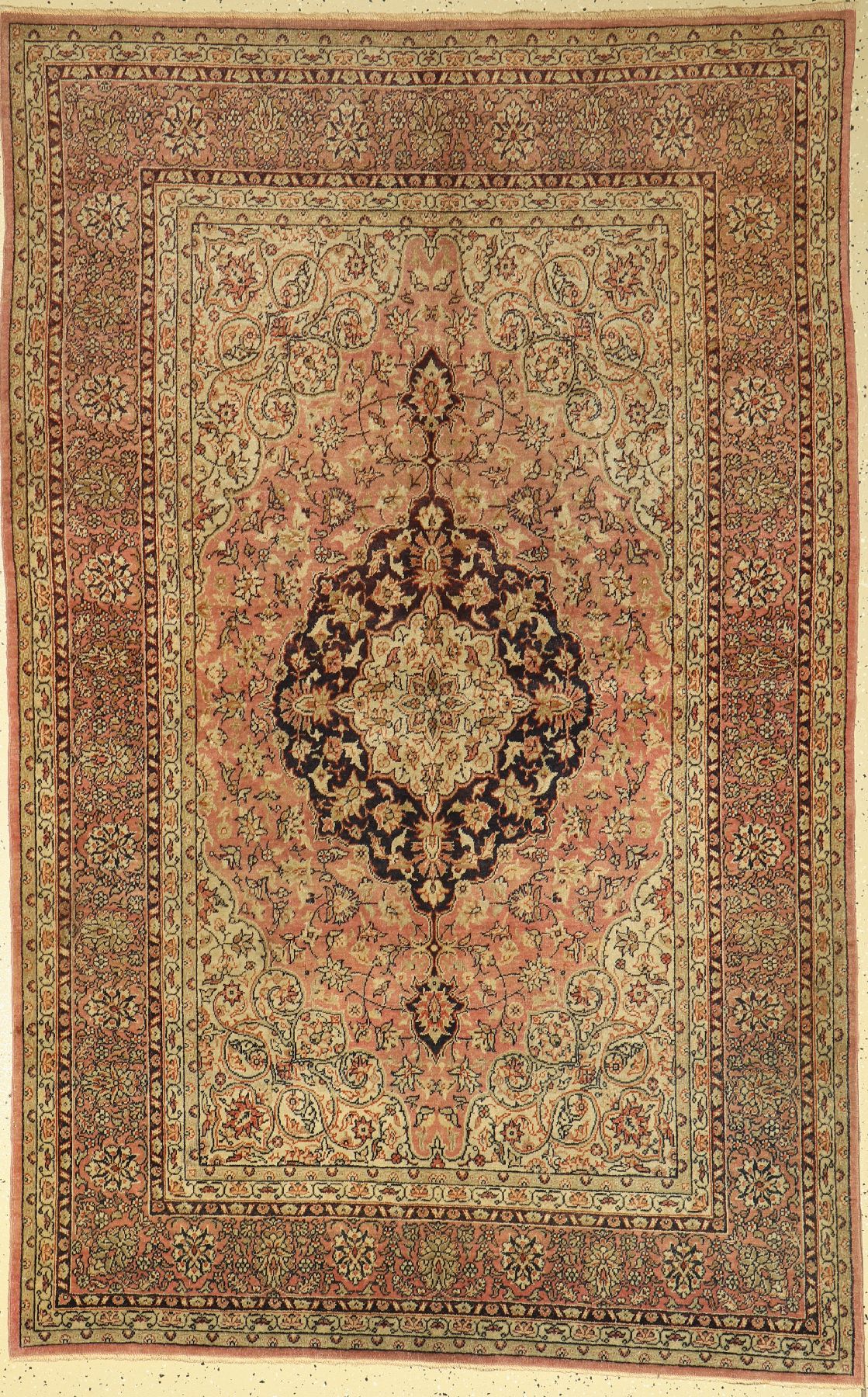 Kayseri fein, Türkei, um 1960, Wolle auf Baumwolle, ca. 209 x 132 cm, Mittlere Gebrauchsspuren