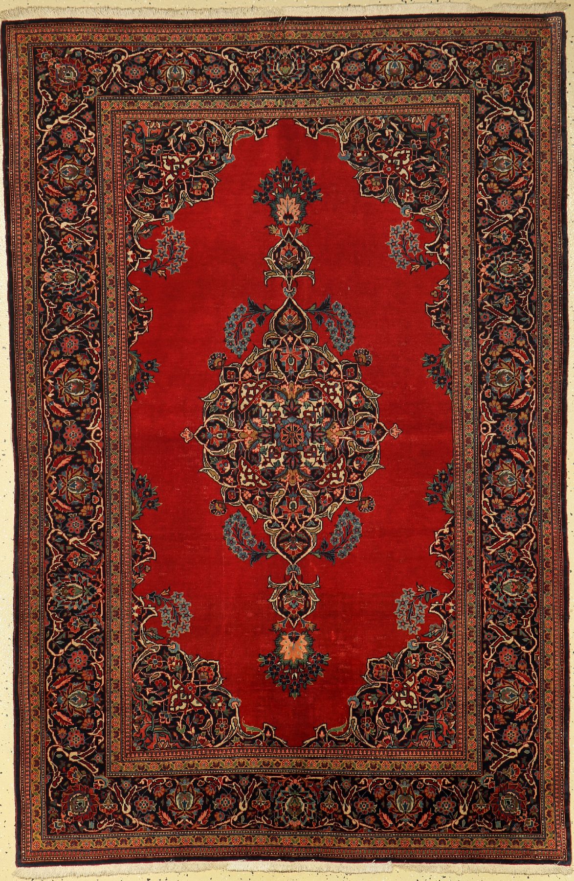 Keschan fein, Persien, um 1950, Korkwolle, ca. 195 x 135 cm, EHZ: 3, (gereinigt)