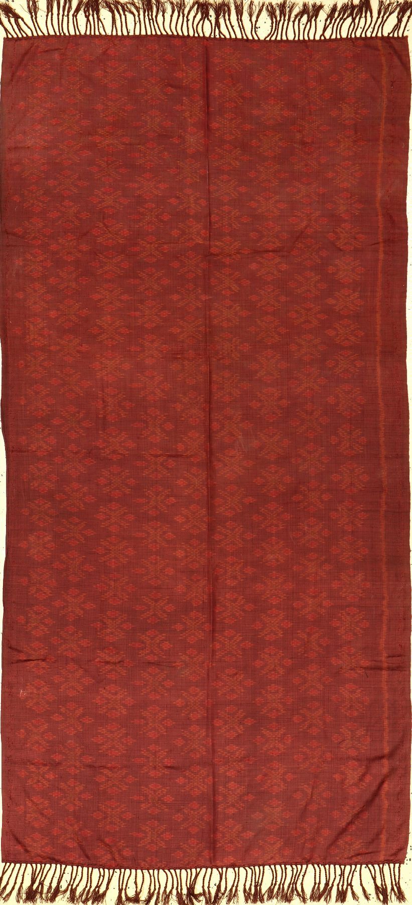 Sehr feines Indonesisches "Seiden-Textil" antik, Indonesien, um 1890/1900, reine Naturseide, sehr feines Material, ca. 176 x 89 cm, EHZ: ...