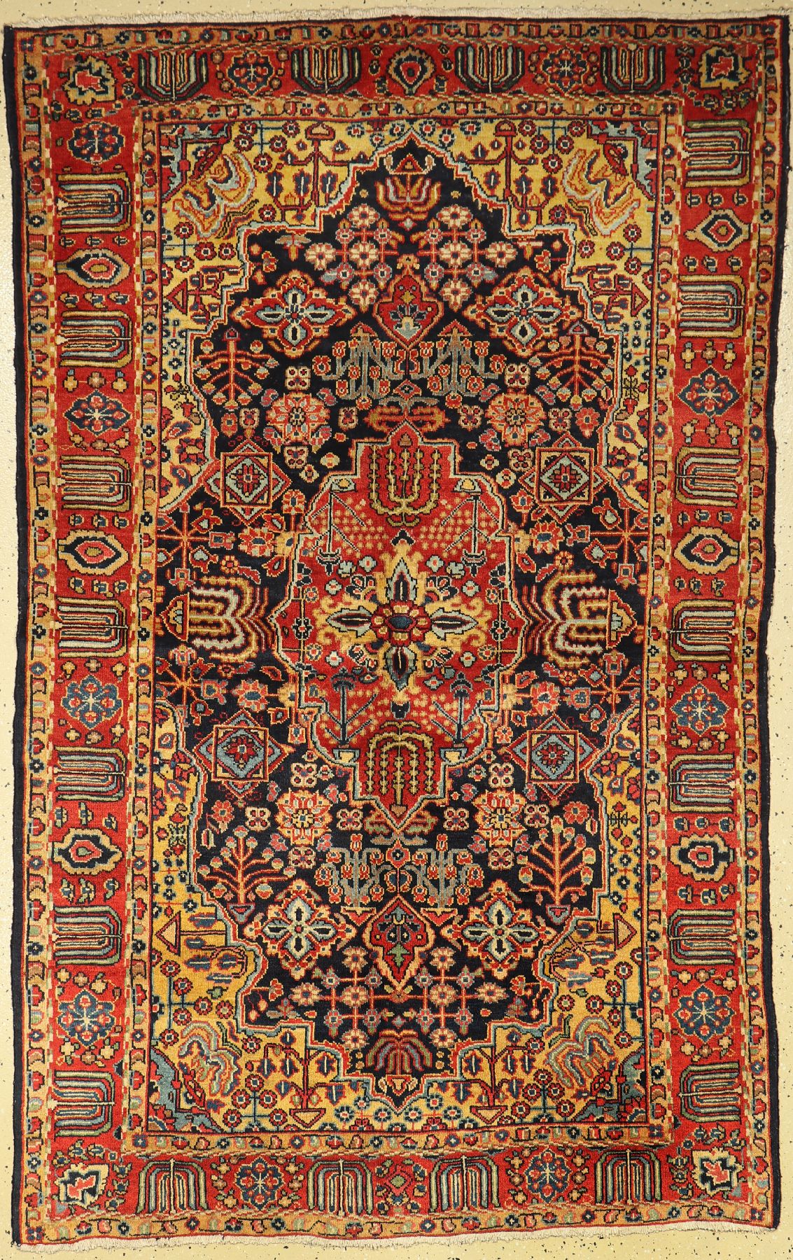 Sarogh Mahal, Persien, um 1930, Wolle auf Baumwolle, ca. 204 x 126 cm, Fachkundig gereinigt, EHZ: 2