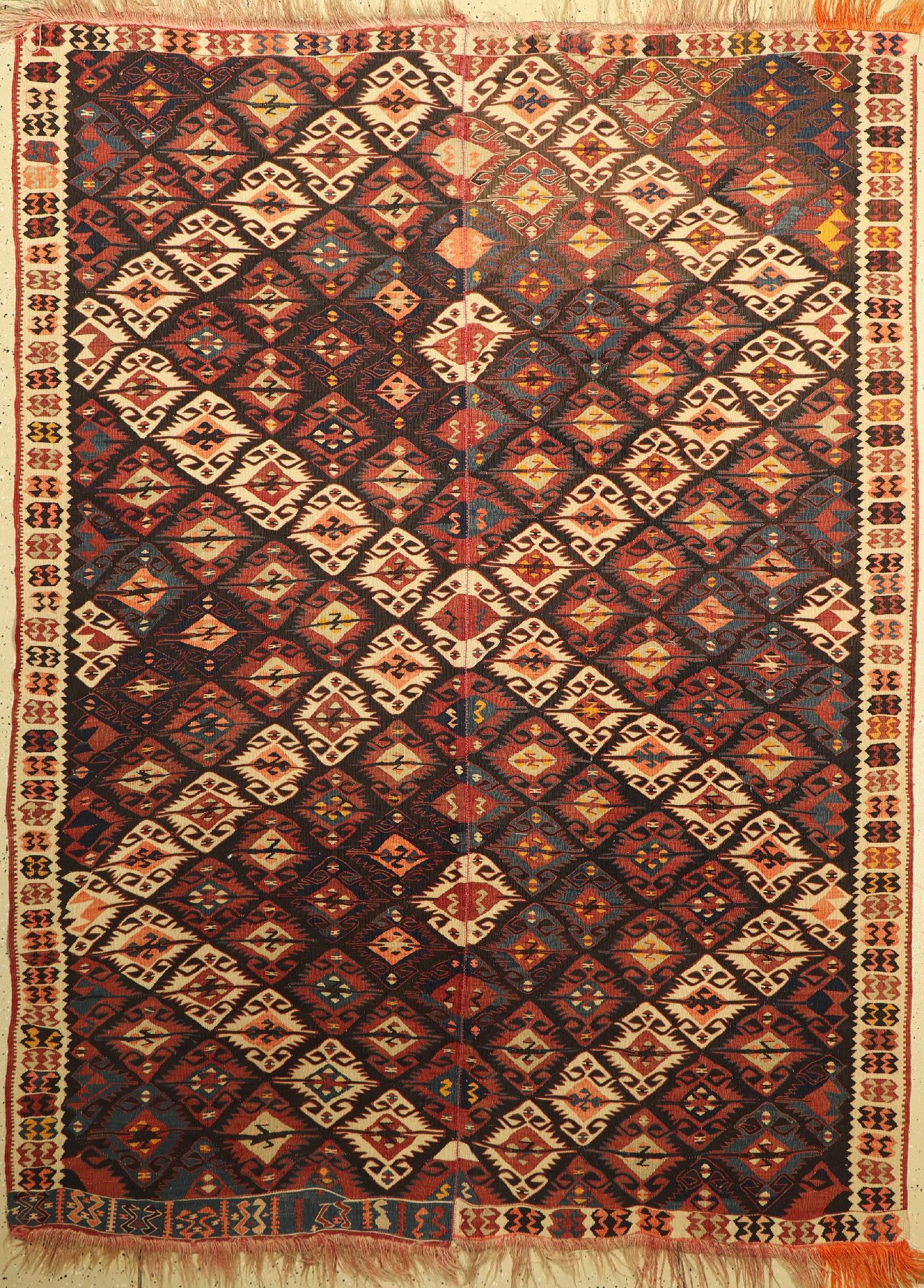 Malatia Kelim,(zwei Bahnig), Türkei, um 1930, Wolle auf Wolle, ca. 240 x 176 cm, EHZ: 2