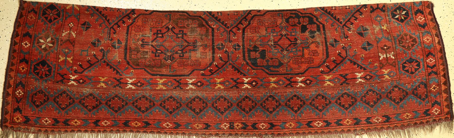 Frühes Ersari Fragment antik, (Gülli Gül), Turkmenistan, 1.Hälfte 19.Jhd., Wolle auf Wolle, ca. 233 x 70 cm, selten, (Fragment)