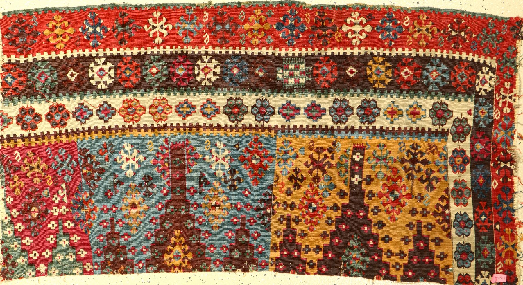 Zentralanatolischer Kelim antik (Fragment), Türkei, Mitte 19.Jhd., Wolle auf Wolle, ca. 146 x 77 cm, EHZ: (Fragment)