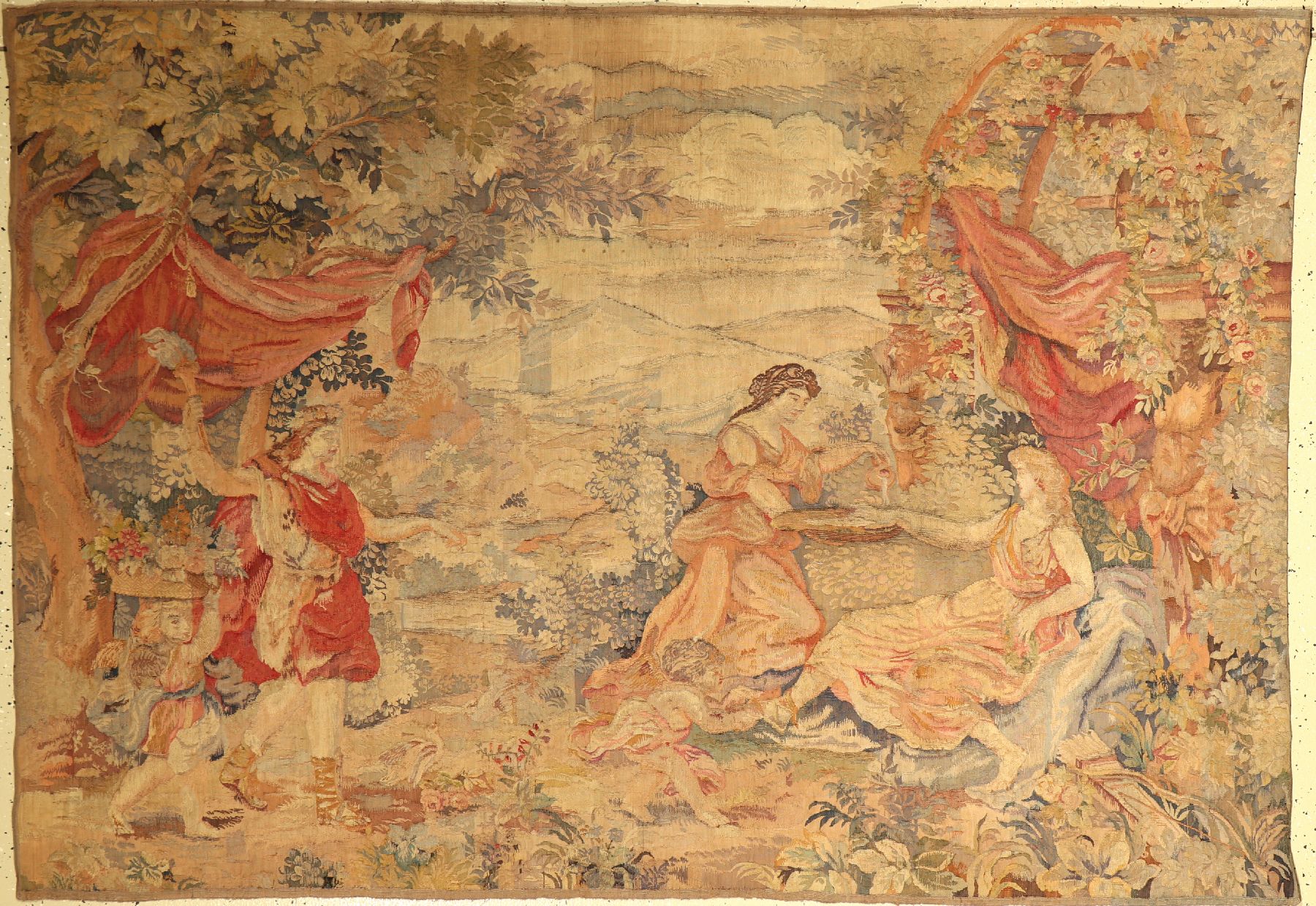 Tapisserie, Frankreich, ende 19 Jhd., Wolle auf Wolle, ca. 204 x 143 cm, EHZ: 3
