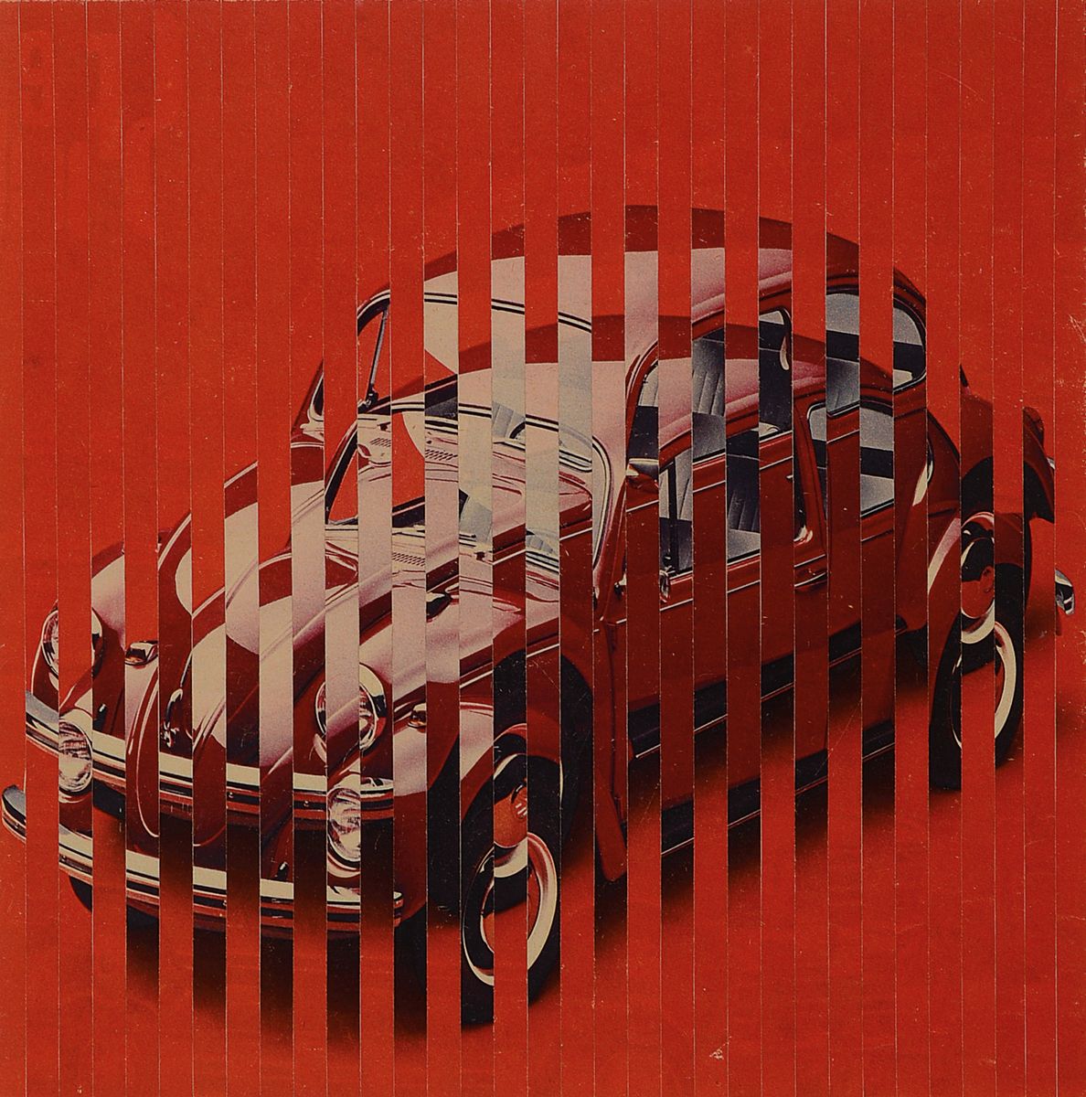 Jiri Kolar, 1914-2002, 2 Farbserigraphien, VW Käfer Rollenart, und Porträt, eines signiert und num. 40/100, je ca. 26x23cm, u.Gl., R. ca. 52x44cm