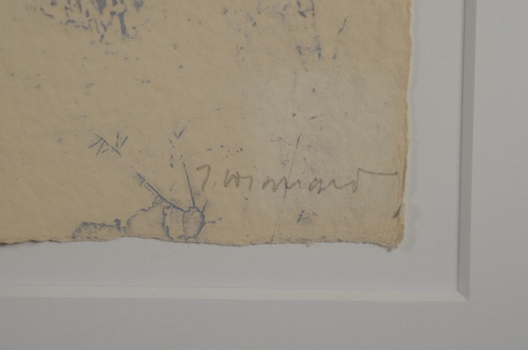Detail a: James Coignard, 1925-2008, Komposition E-AB, Farblithographie auf Bütten, mit Prägedruck, mit Seil collagiert, signiert, bez.: e.a., ca. 64x49cm, ...