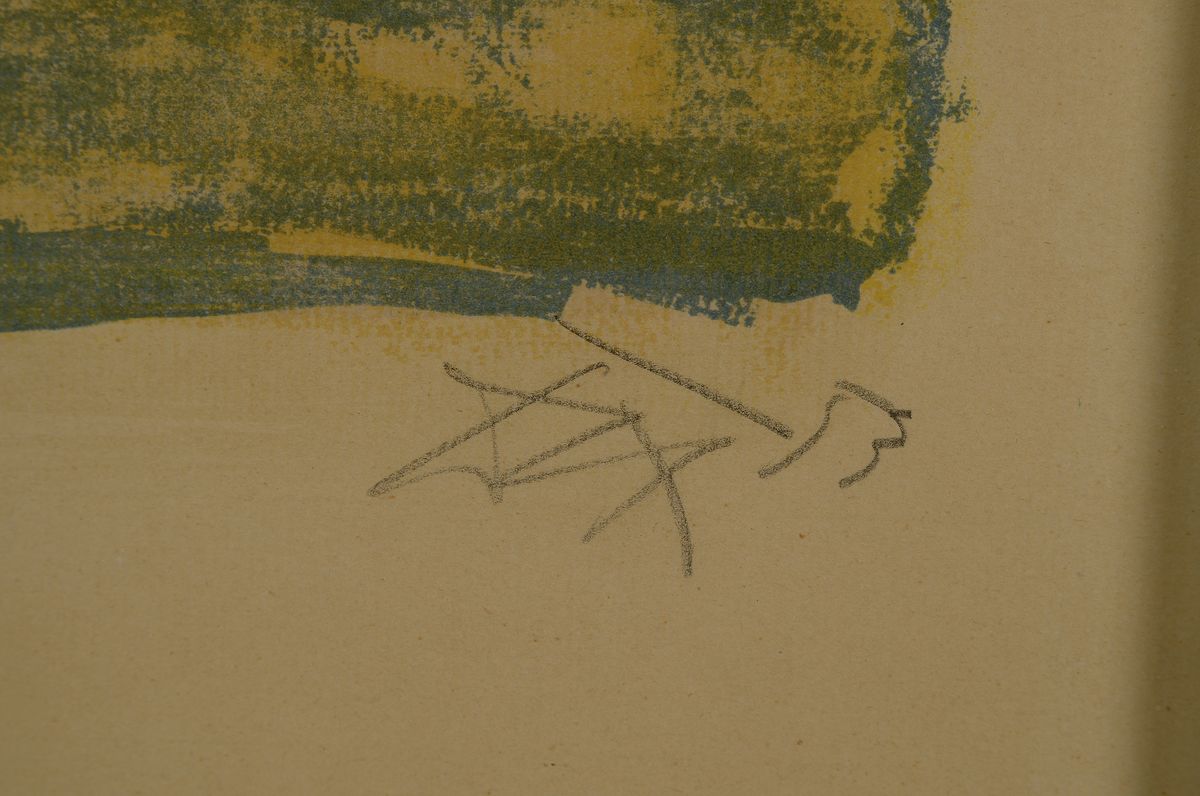Detail a: Otto Dix, 1891 Untermhaus/Gera - 1969 Singen, "Bettina (mit Kapuzinerblume)", 1953, Farblithographie/Zerkall Bütten, 63.5 x 47 ...