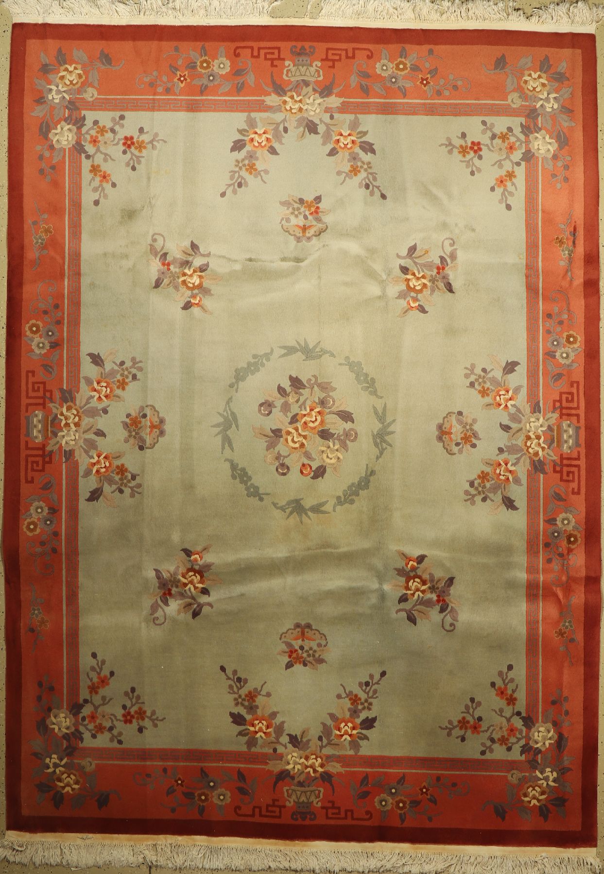 Peking, China, ca. 40 Jahre, Wolle auf Baumwolle, ca. 337 x 243 cm, EHZ: 2.(Flecken)