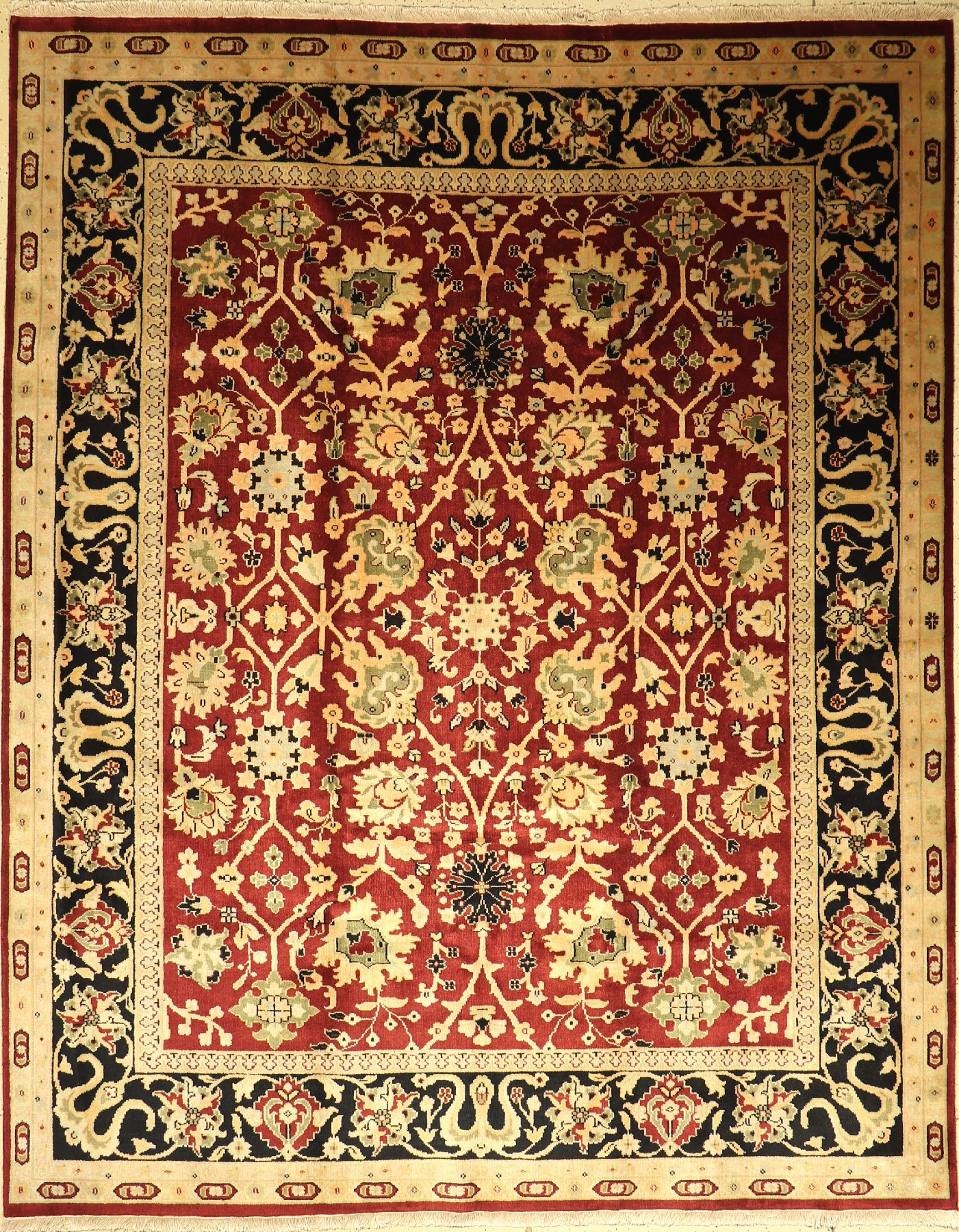 Agra (Re-Produktion), Ägypten, ca. 20 Jahre, Wolle auf Baumwolle, ca. 298 x 239 cm, EHZ: 2, (fachkundig gereinigt)