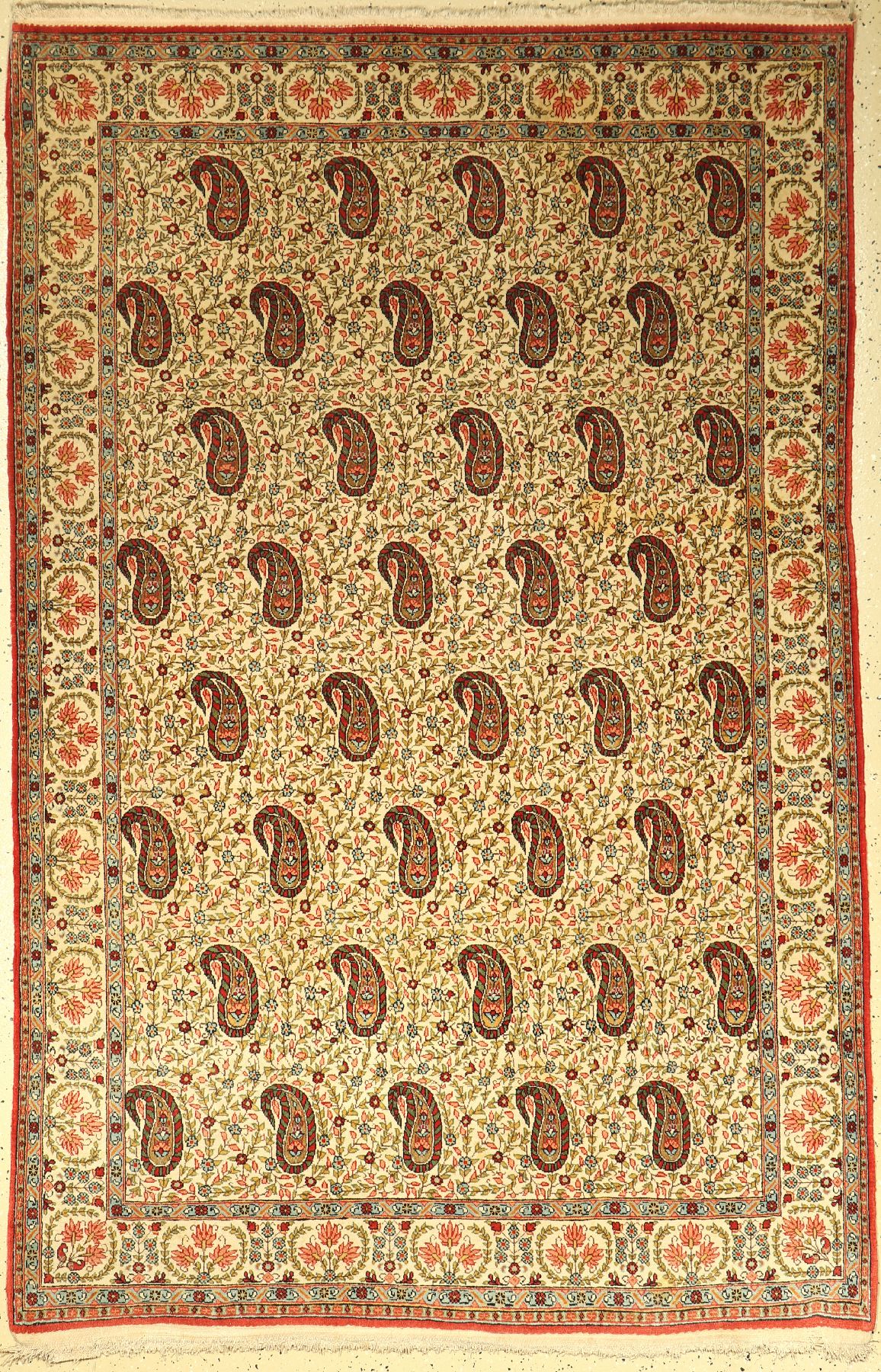 Ghom alt (Paisley), Persien, ca. 50 Jahre, Korkwolle, ca. 212 x 139 cm, EHZ: 2-3