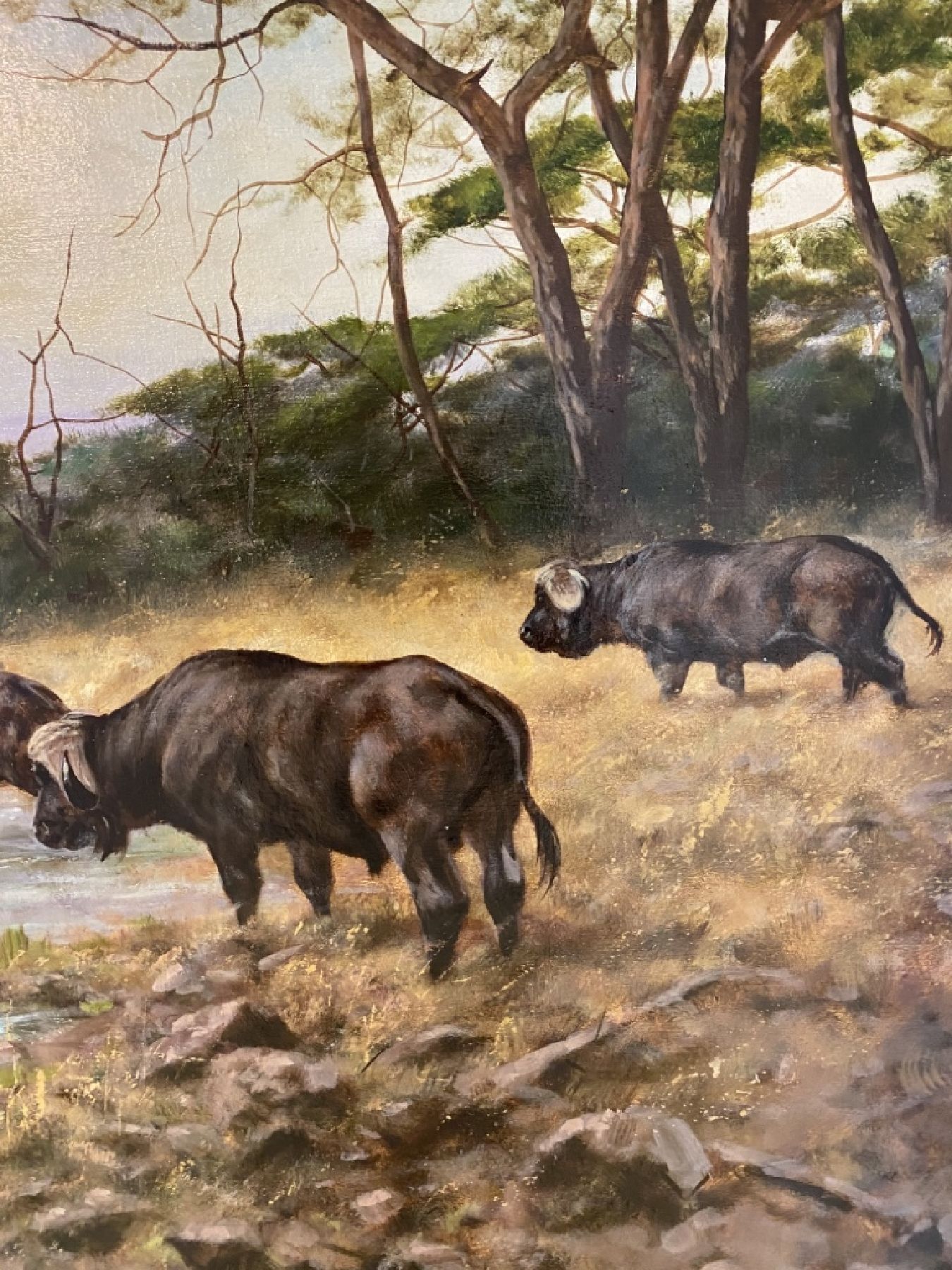 Detail d: Georg Majewicz, 1897 Polkwitz/Niederschlesien - 1965 Münchberg/Bayern, bekannter deutscher Tier- und Landschaftsmaler, Studium an den Kunstakademien ...