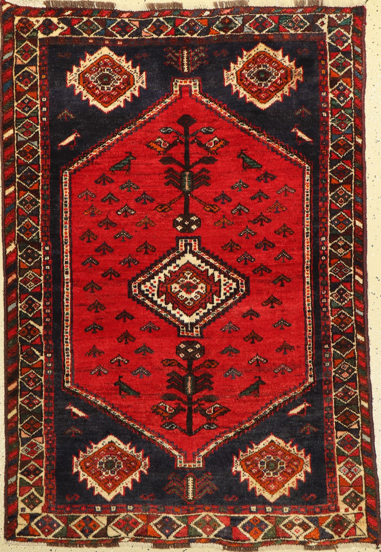 Gashgai Gabbeh alt, Persien, ca. 50 Jahre, Wolle auf Wolle, ca. 153 x 105 cm, EHZ: 2-3
