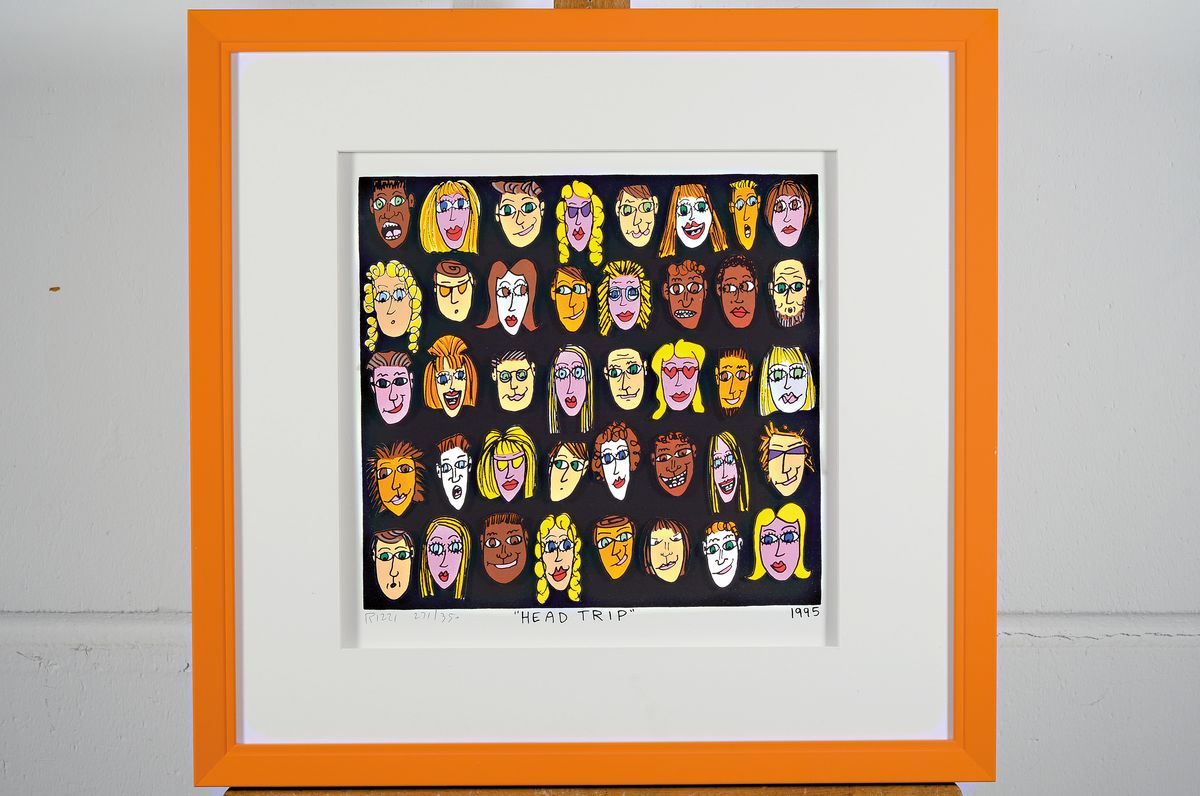 Detail k: James Rizzi, 1950-2011, 3D-Konstruktion, handsign., num. 271/350, dat. 1995, unter Glas gerahmt gesamt ca. 50x53 cm