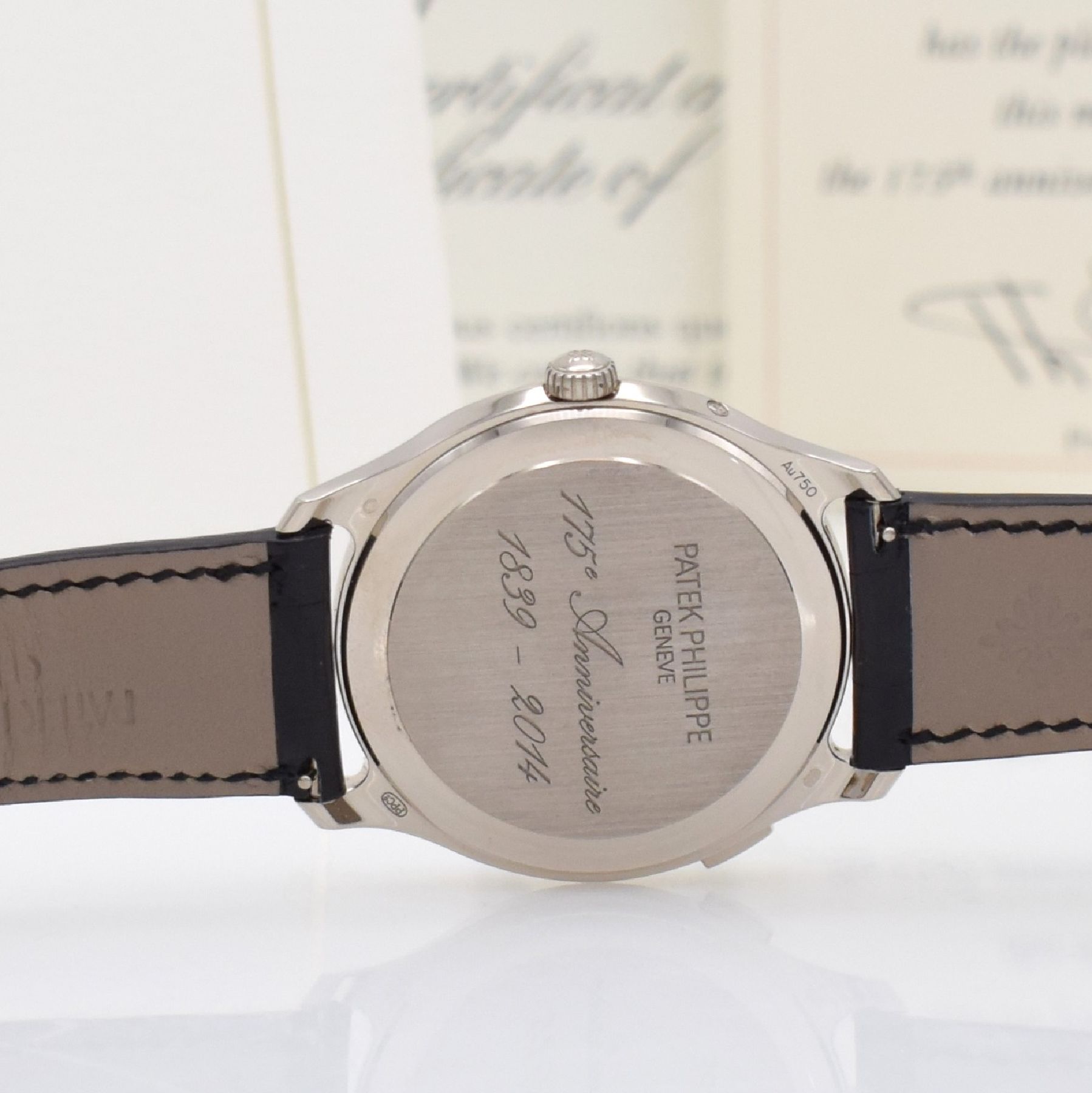 Detail k: PATEK PHILIPPE hochfeine & seltene Herrenarmbanduhr "WORLD TIME MOON" Referenz 5575G-001 im nahezu neuwertigen Zustand, Automatik, auf ...