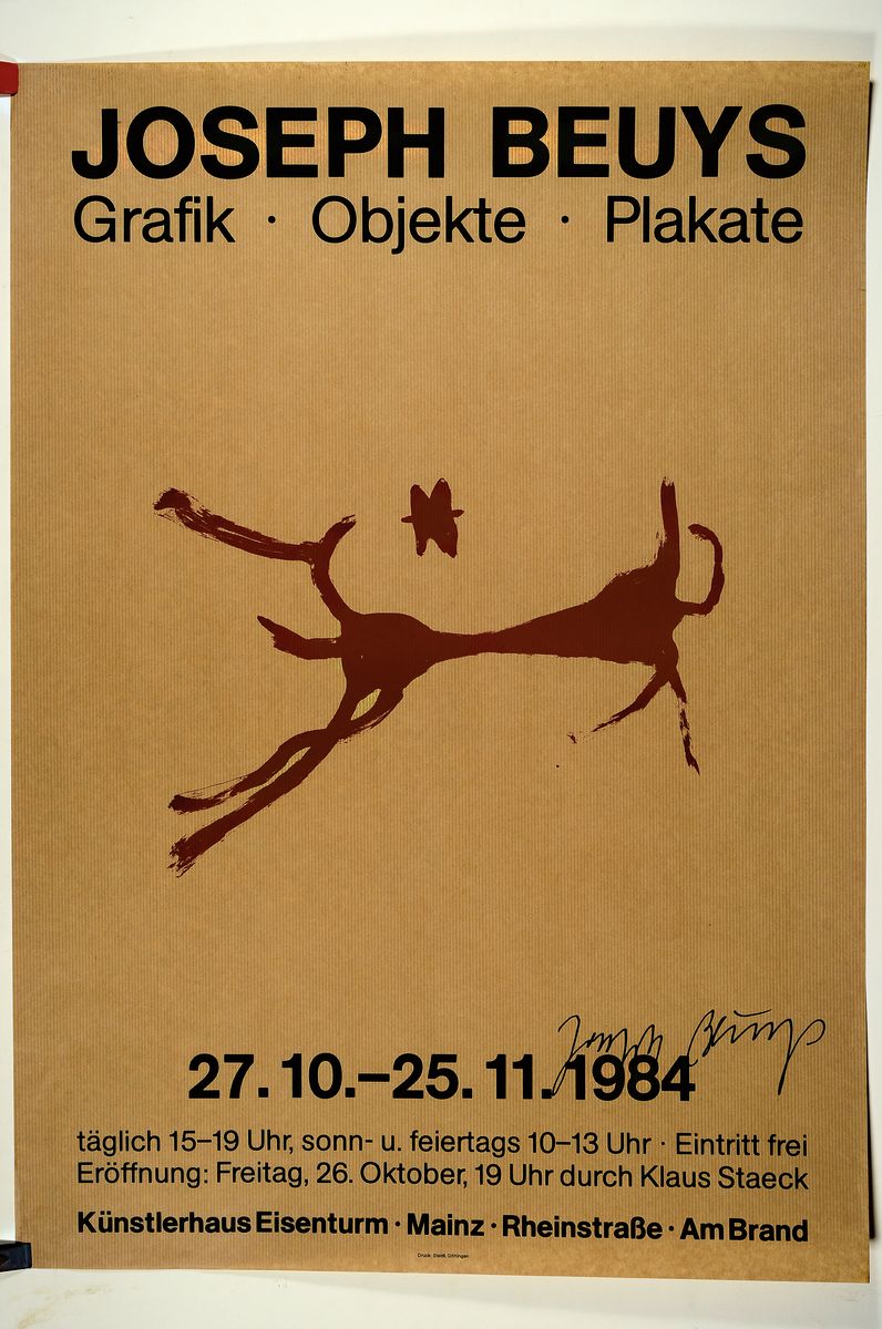 Detail k: Joseph Beuys, 1921-1986, Künstlerhaus Eifelturm, sign., ca. 83,5x60 cm, leichte Griffknicke zusehen