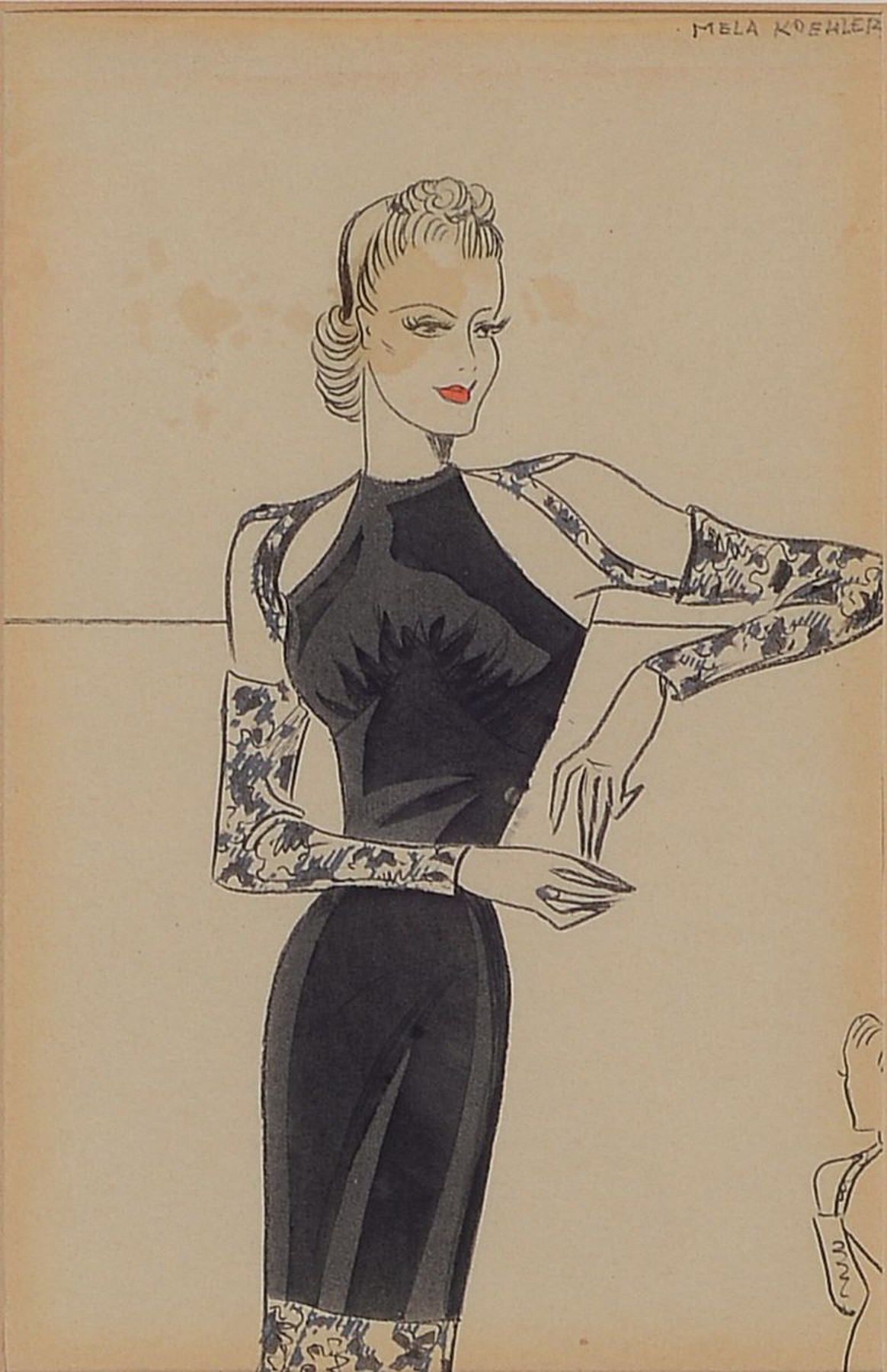 Mela Koehler, 1885 Wien - 1960 Stockholm, Künstlerin der Wiener Werkstätte, Schülerin von Koloman Moser und Bertold Löffler, hier: zwei ...