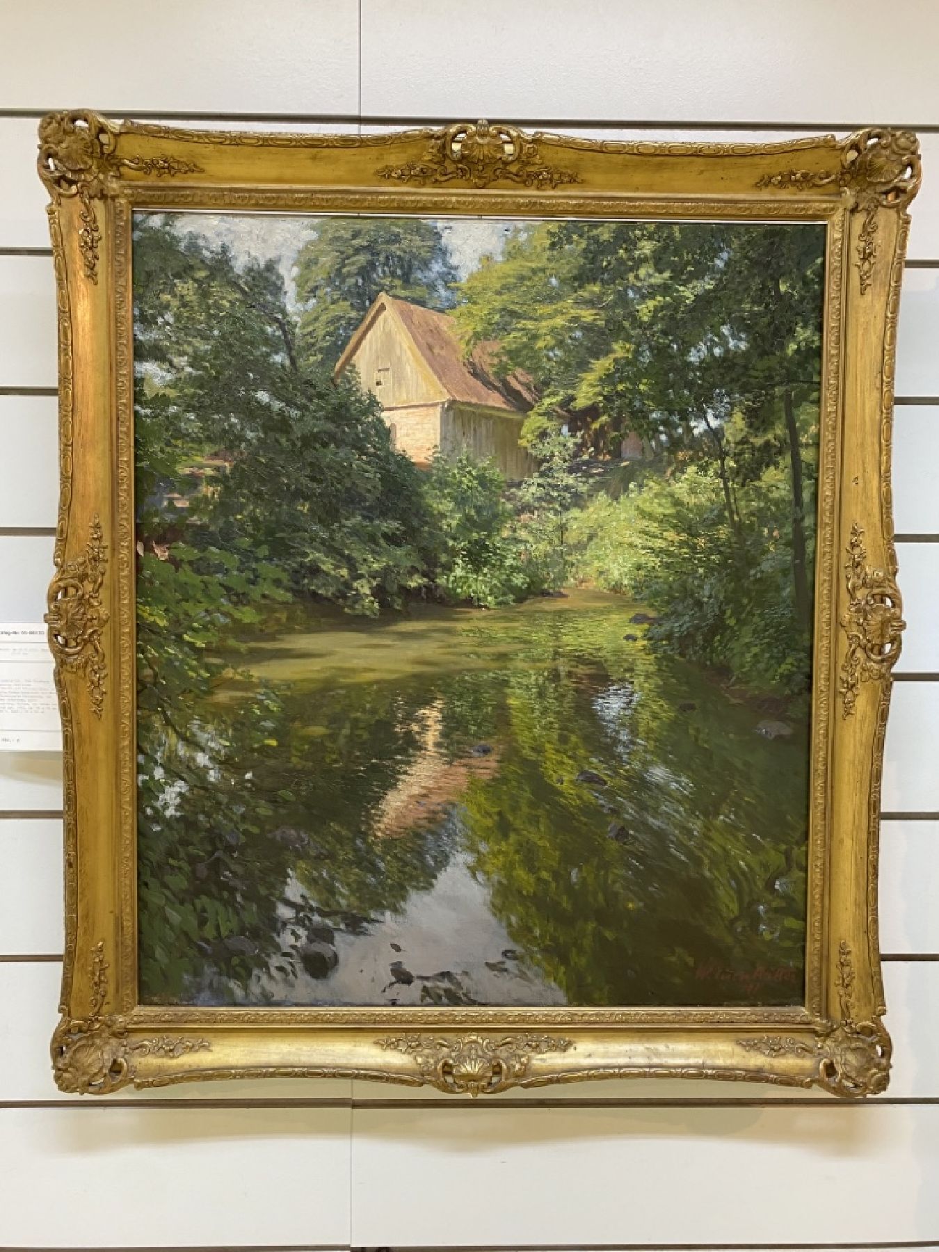 Detail d: Wilhelm Eisenblätter, 1866 Duisburg - 1934 Königsberg, deutscher Landschaftsmaler und Bühnenbildner, wohl ostpreußische Sommerlandschaft mit ...