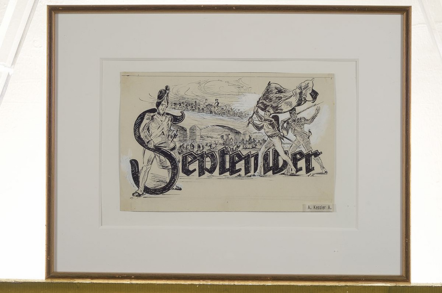 Detail m: Adolf Kessler, 1890 Godramstein-1974, drei Tuschzeichnungen als Druckvorlagen für den Pfälzischen Heimatkalender 1920, je ca. 12x22cm, PP, u.Gl., ...