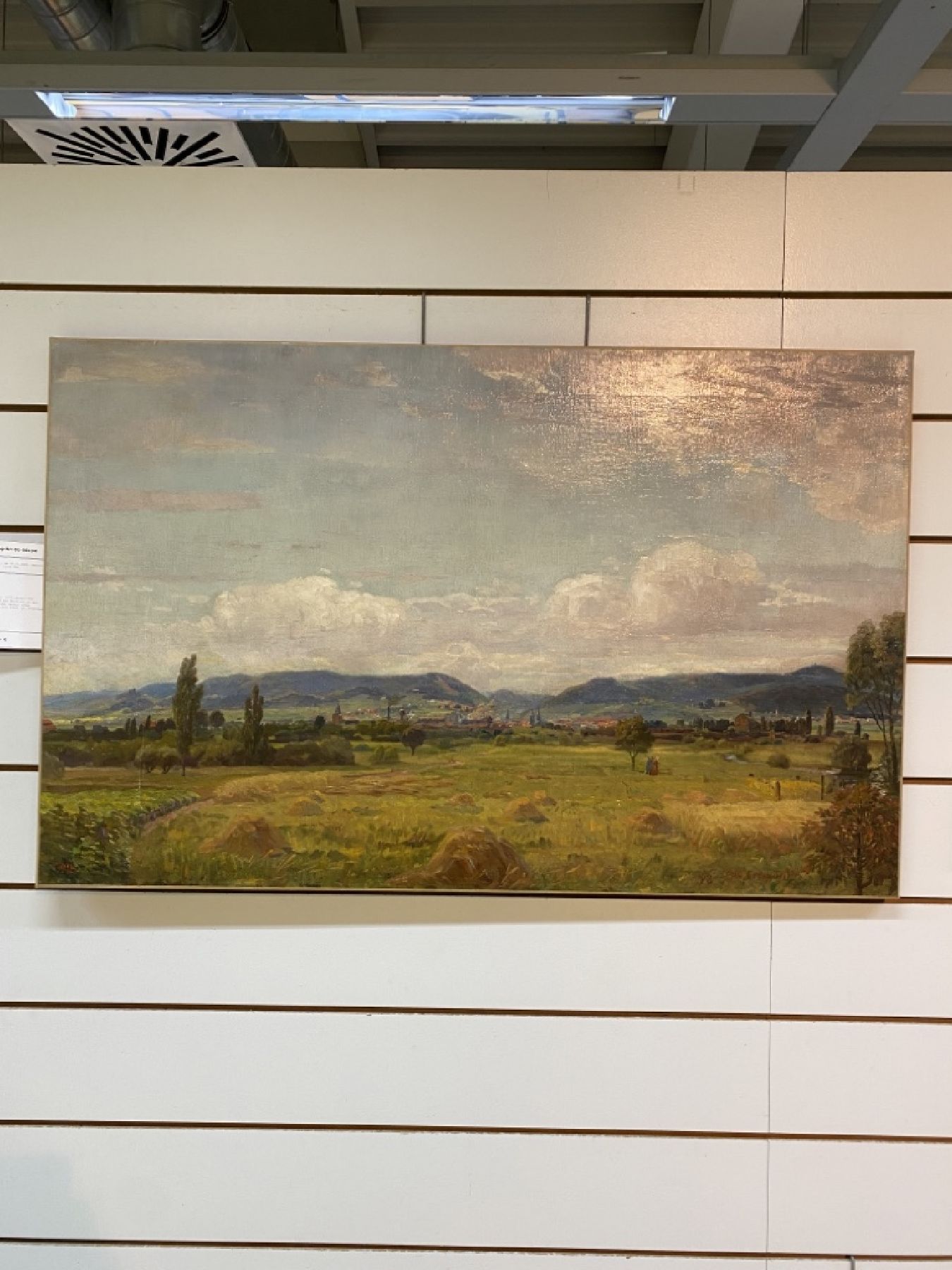 Detail c: August Croissant, 1870 Landau-1941 Edenkoben, Blick auf Neustadt an der Weinstraße, Öl/Lwd, rechts unten signiert und datiert 1918, ca. 67x106cm