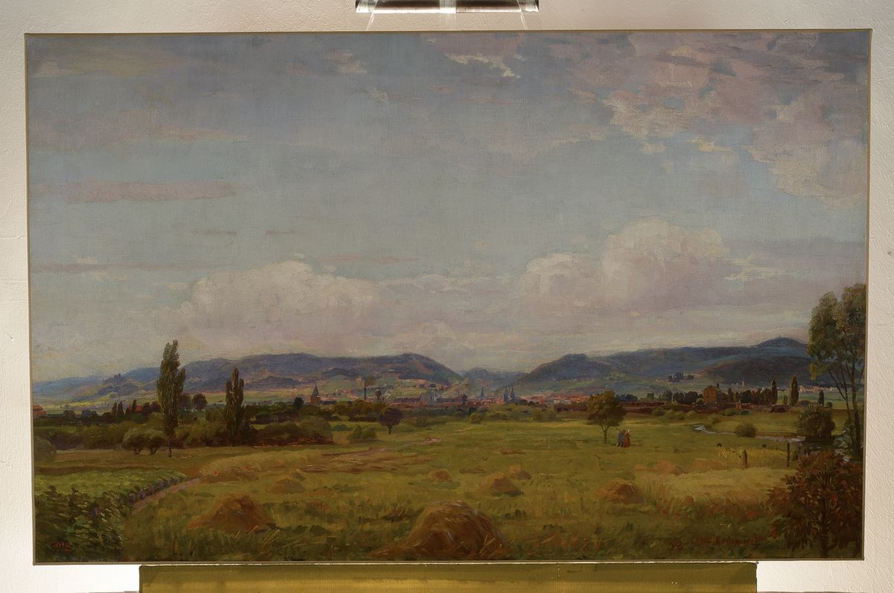 Detail k: August Croissant, 1870 Landau-1941 Edenkoben, Blick auf Neustadt an der Weinstraße, Öl/Lwd, rechts unten signiert und datiert 1918, ca. 67x106cm