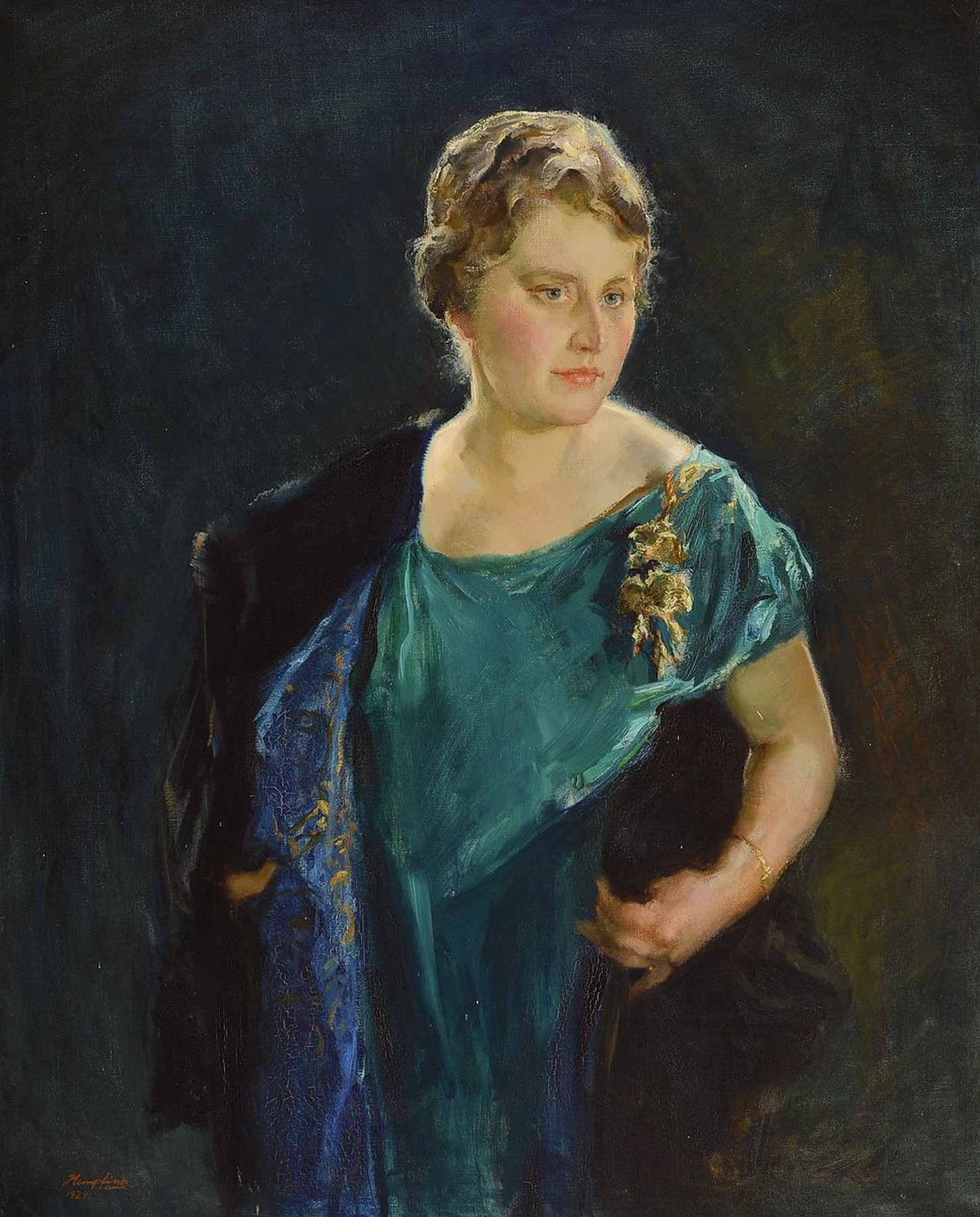 Wilhelm Hempfing, 1886 Schönau/Odenwald-1948 Karlsruhe, Studium an der Akademie Karlsruhe, Meisterschüler von Friedrich Fehr, hier: Porträt der ...