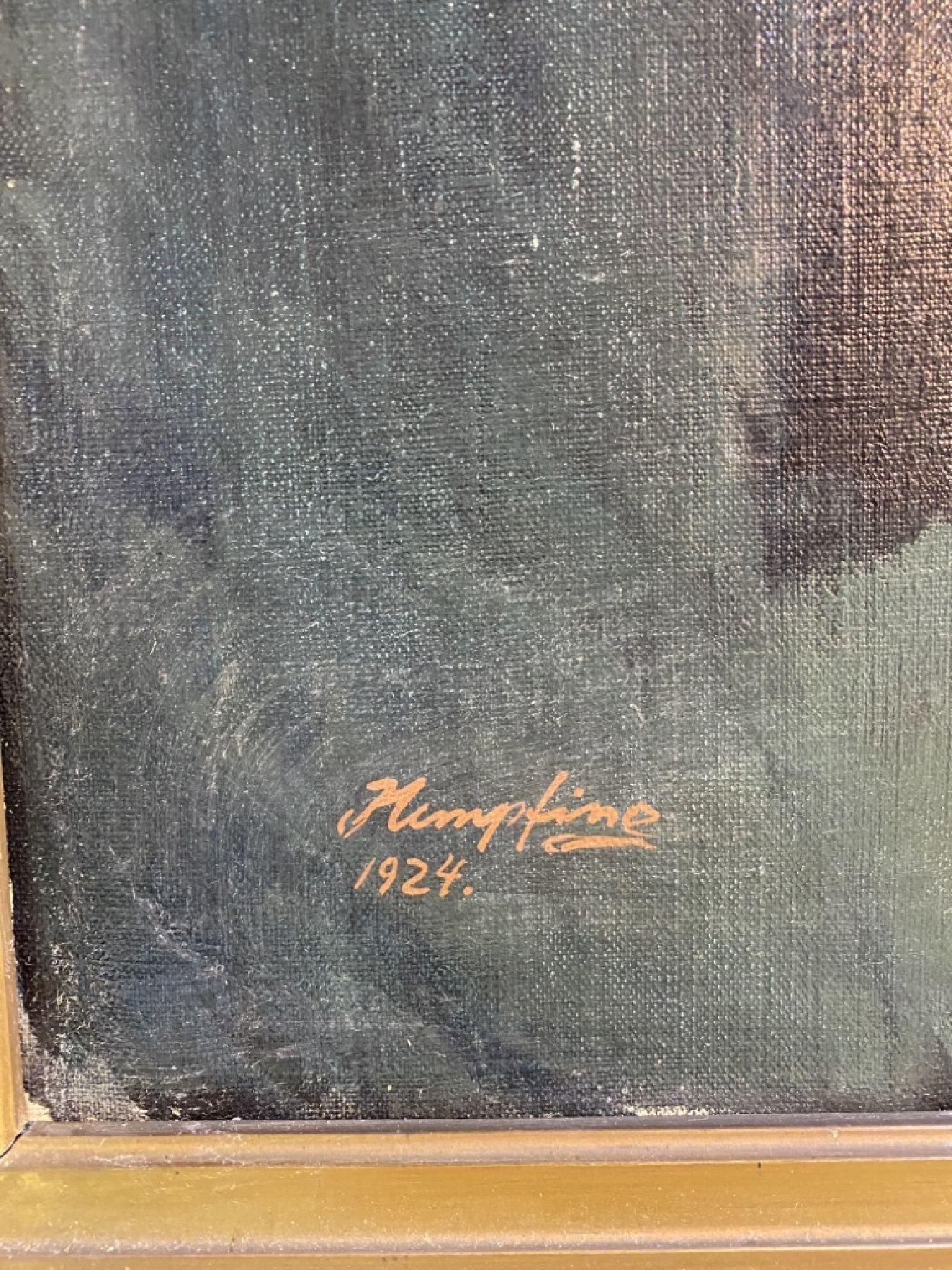Detail b: Wilhelm Hempfing, 1886 Schönau/Odenwald-1948 Karlsruhe, Studium an der Akademie Karlsruhe, Meisterschüler von Friedrich Fehr, hier: Porträt der ...