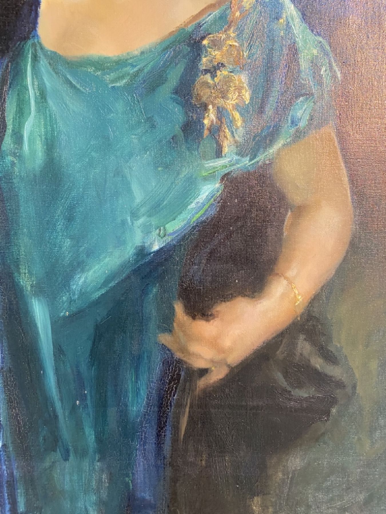 Detail c: Wilhelm Hempfing, 1886 Schönau/Odenwald-1948 Karlsruhe, Studium an der Akademie Karlsruhe, Meisterschüler von Friedrich Fehr, hier: Porträt der ...