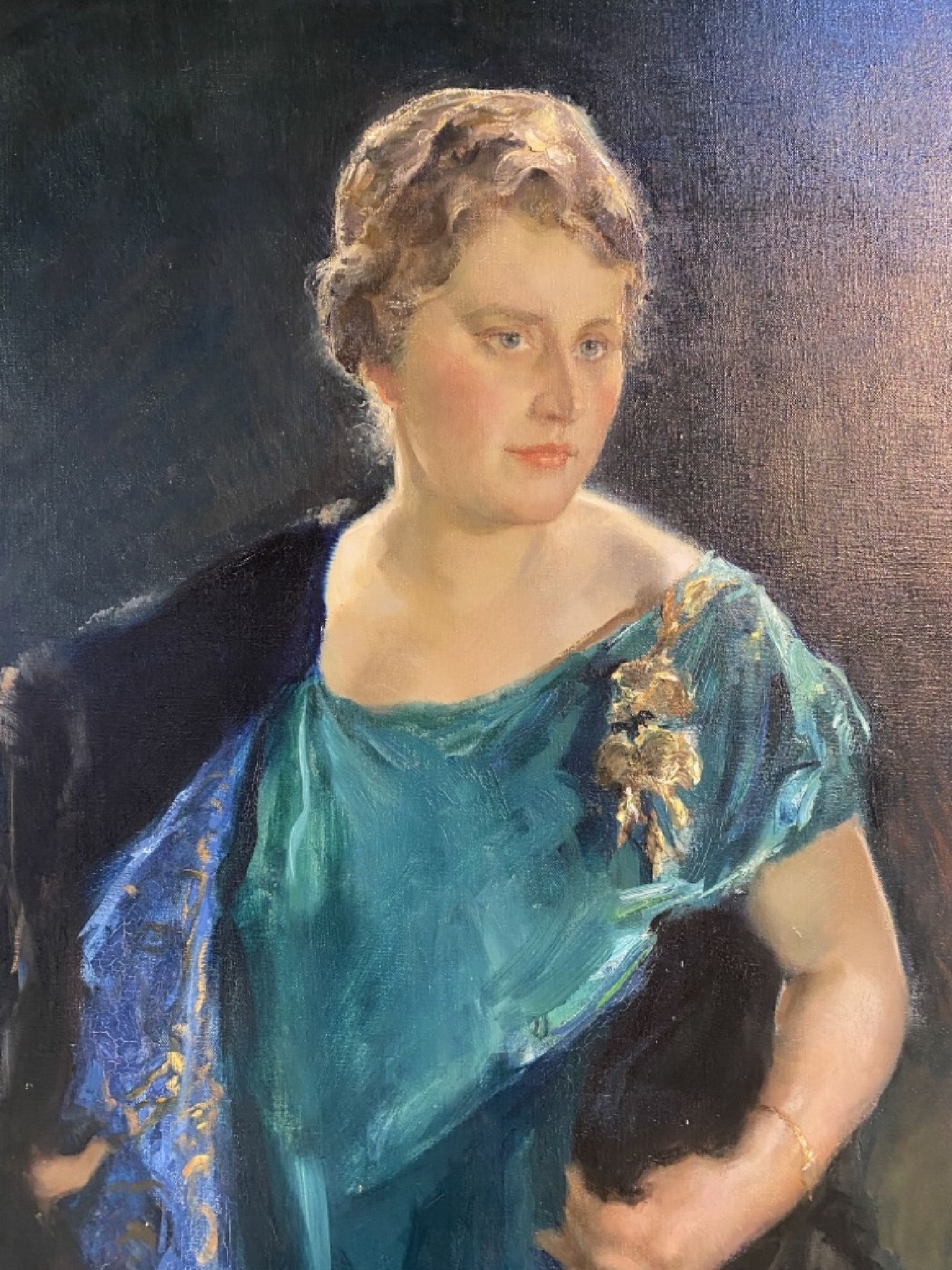 Detail d: Wilhelm Hempfing, 1886 Schönau/Odenwald-1948 Karlsruhe, Studium an der Akademie Karlsruhe, Meisterschüler von Friedrich Fehr, hier: Porträt der ...