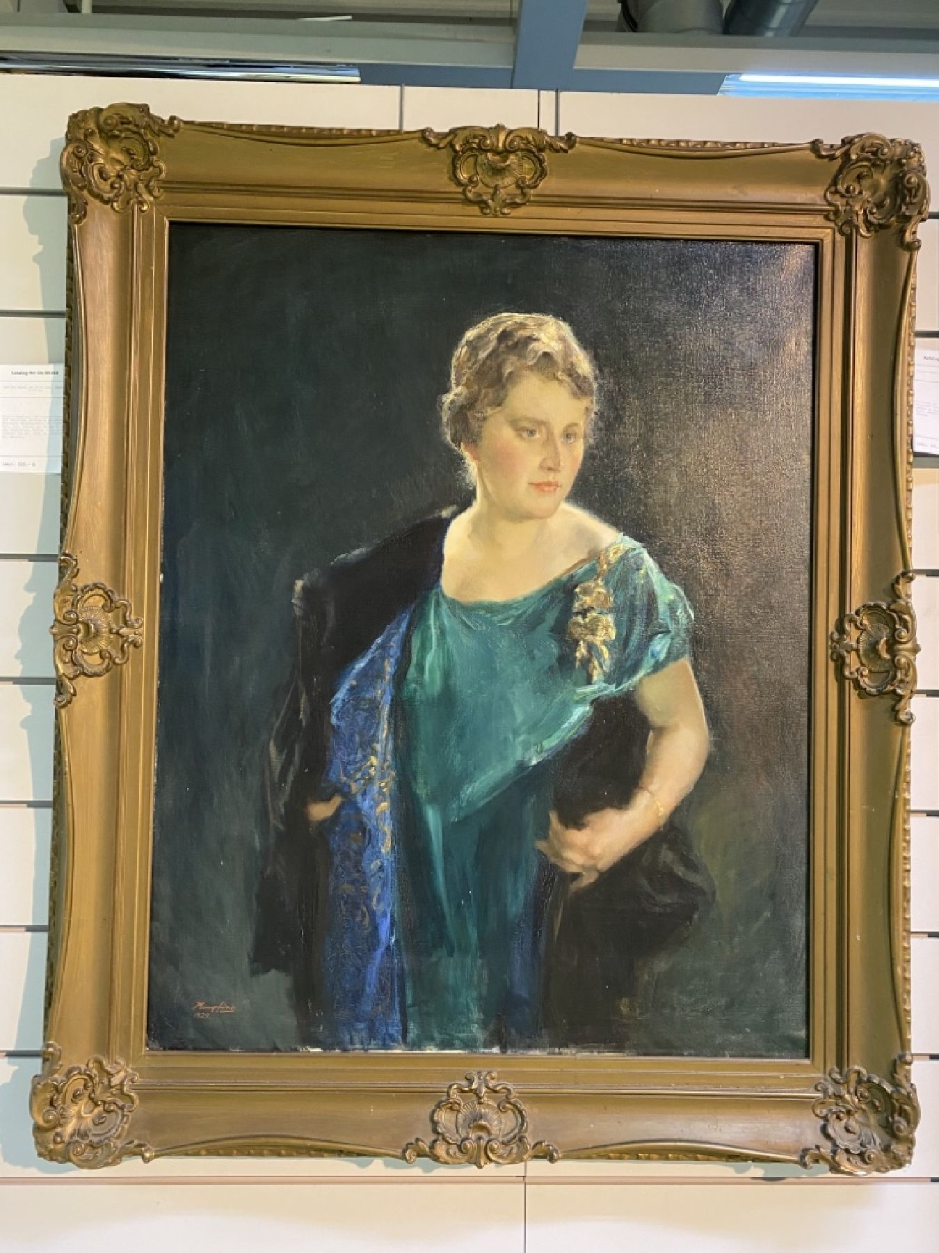 Detail e: Wilhelm Hempfing, 1886 Schönau/Odenwald-1948 Karlsruhe, Studium an der Akademie Karlsruhe, Meisterschüler von Friedrich Fehr, hier: Porträt der ...
