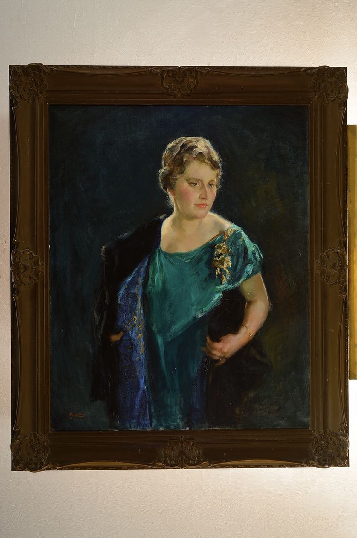Detail k: Wilhelm Hempfing, 1886 Schönau/Odenwald-1948 Karlsruhe, Studium an der Akademie Karlsruhe, Meisterschüler von Friedrich Fehr, hier: Porträt der ...
