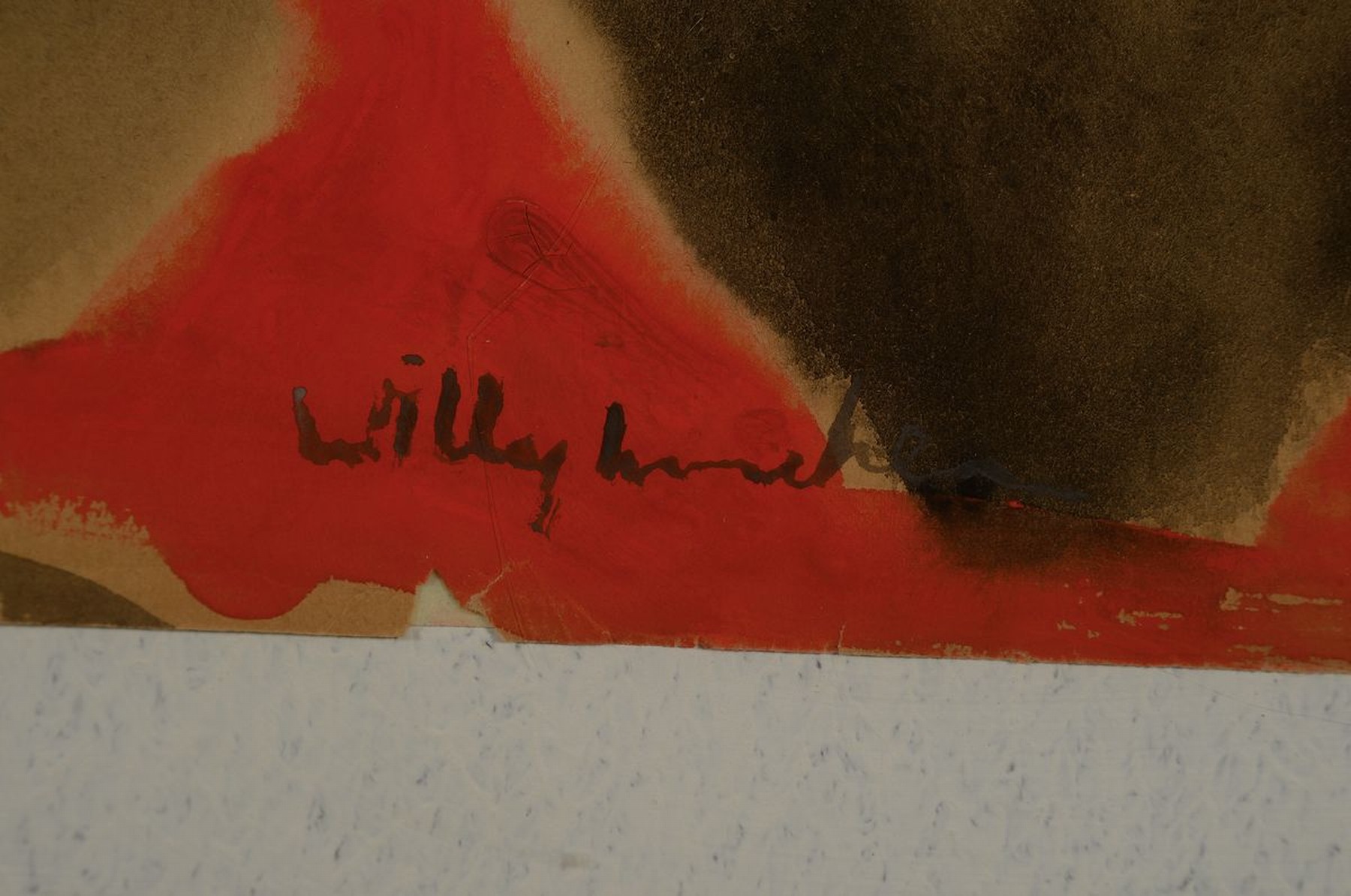 Detail e: Willy Mucha, 1905-1995, Akt, Gouache auf Papier, rechts unten signiert, ca. 70x50cm, am unteren Rand leicht eingerissen