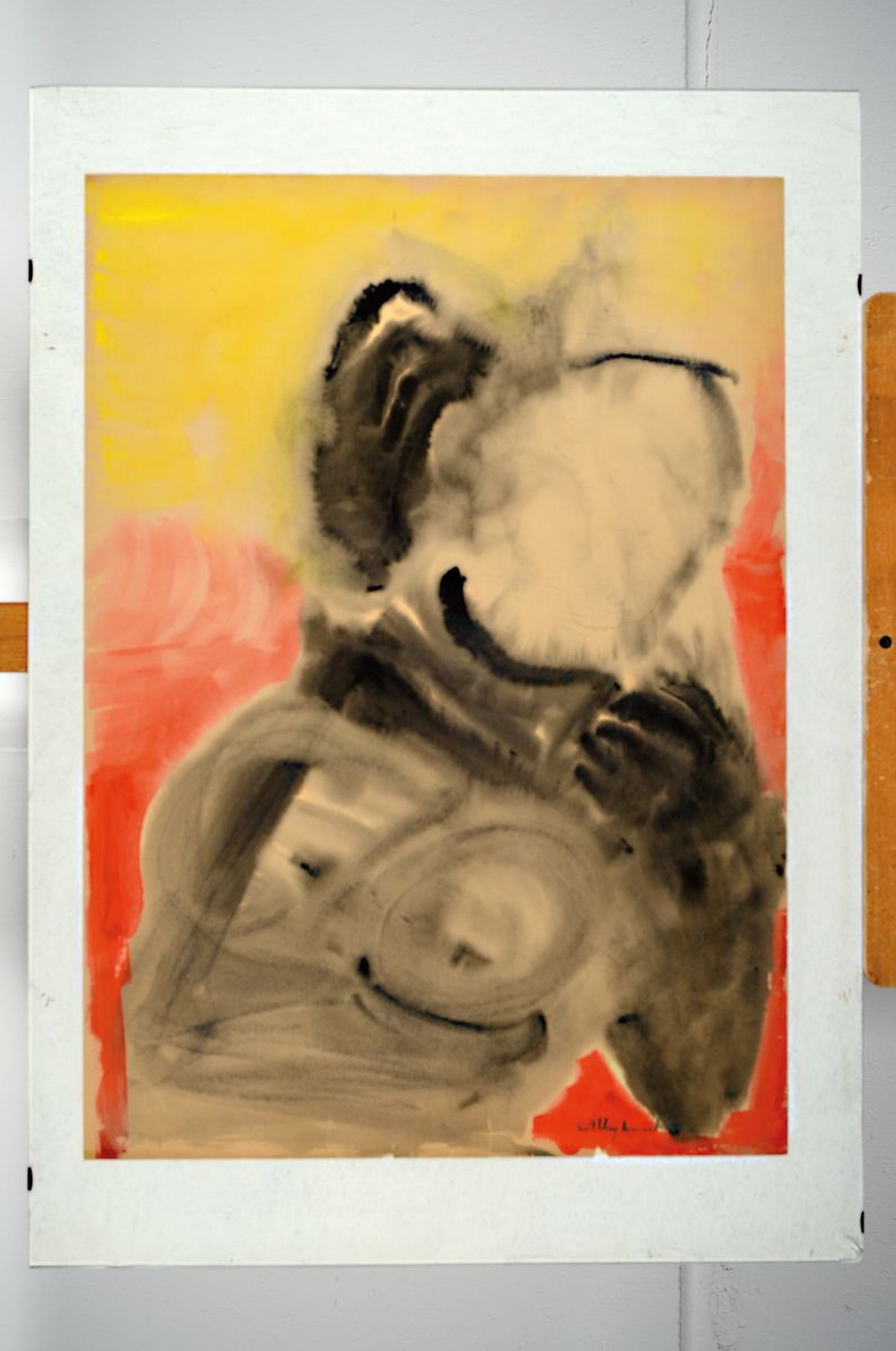 Detail k: Willy Mucha, 1905-1995, Akt, Gouache auf Papier, rechts unten signiert, ca. 70x50cm, am unteren Rand leicht eingerissen