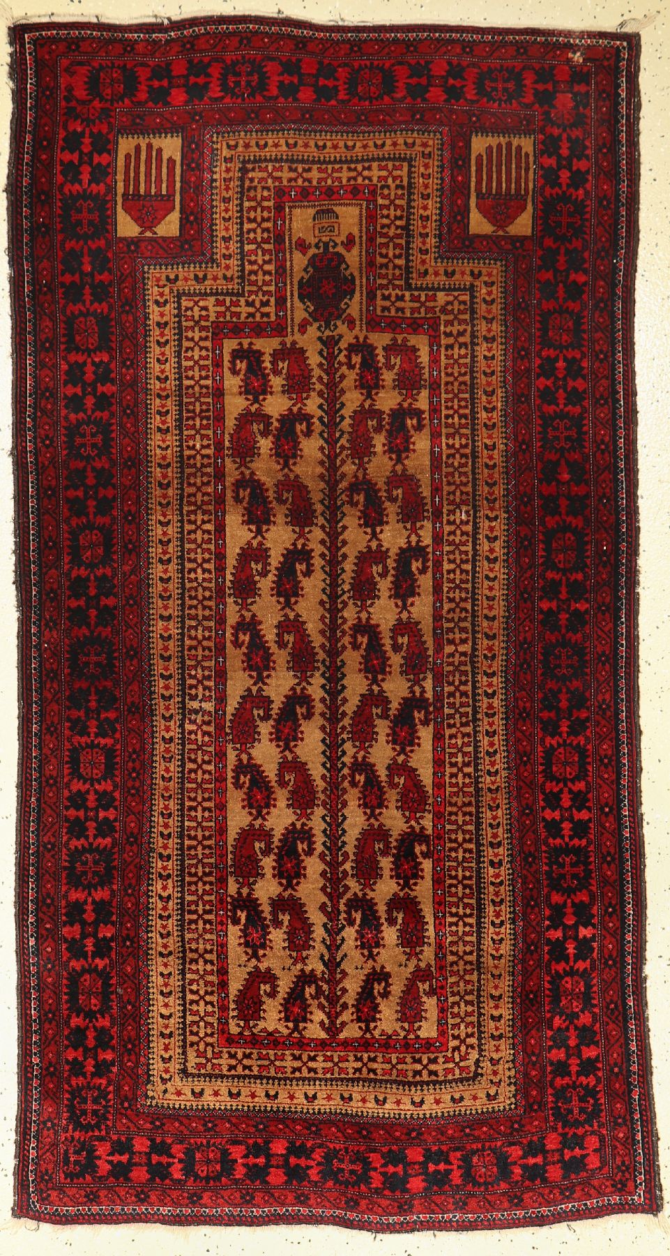 Belutsch Gebetsteppich, Persien, um 1940, Wolle auf Wolle, ca. 180 x 93 cm, EHZ: 2-3