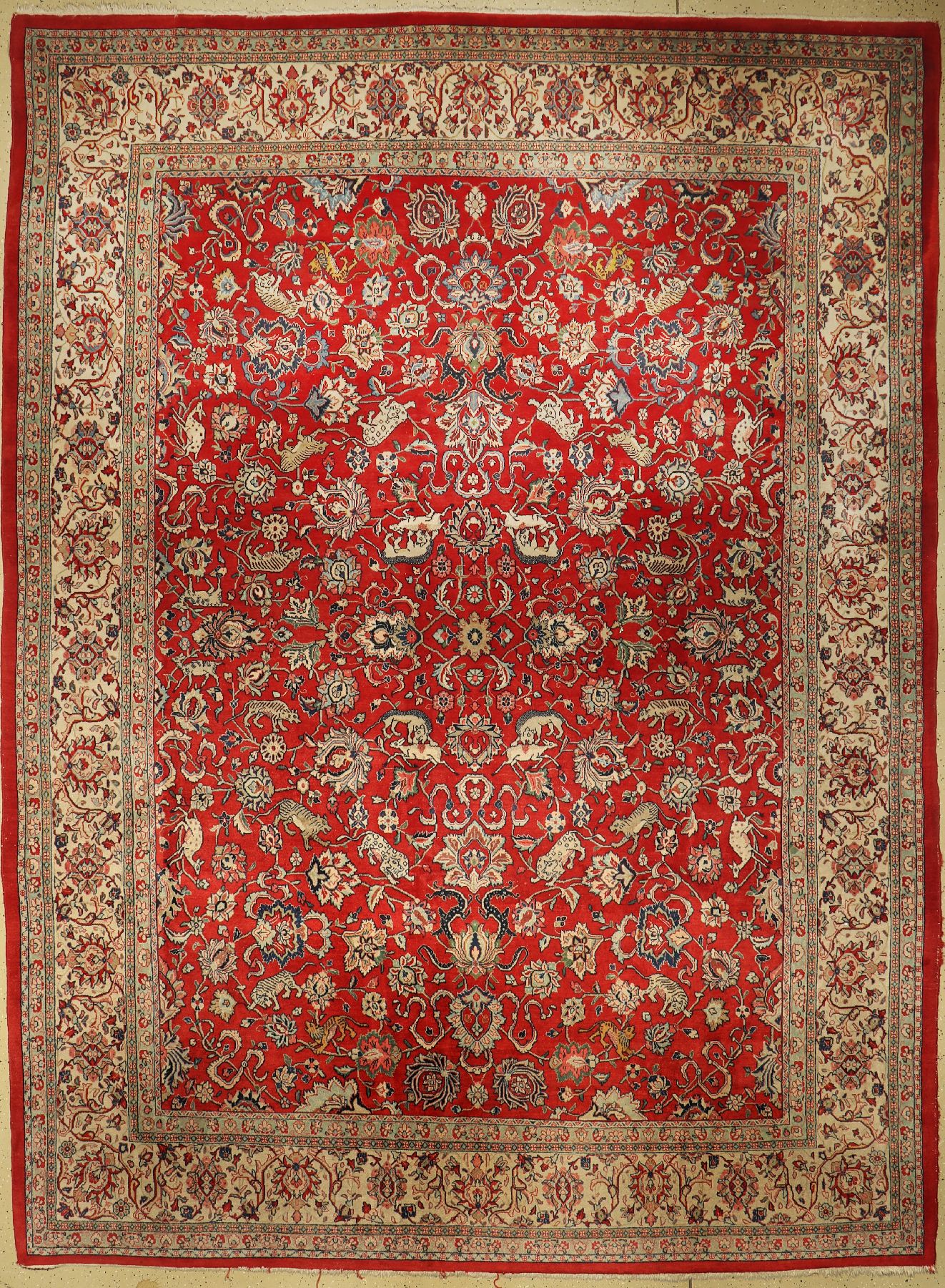 Sarogh alt, Persien, ca. 50 Jahre, Wolle auf Baumwolle, ca. 371 x 275 cm, EHZ: 2-3