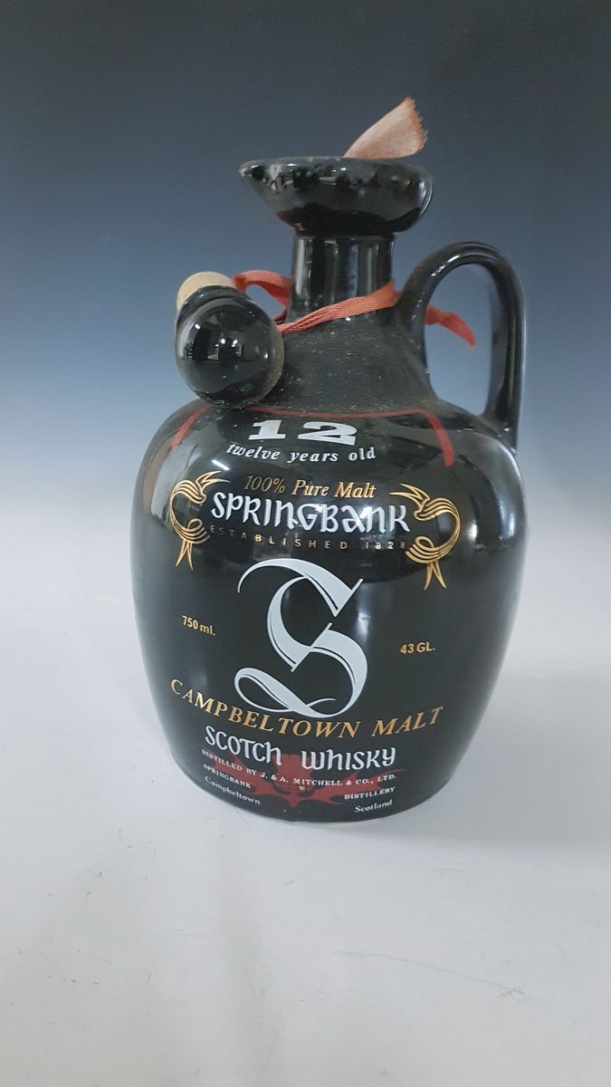 12 Years Old Malt Springbank Scotch Whisky, Campbeltown Malt, J.& A. Mitchell & Co., mit Siegel, dieses jedoch lose, Altersspuren an der Flasche, 750 ...